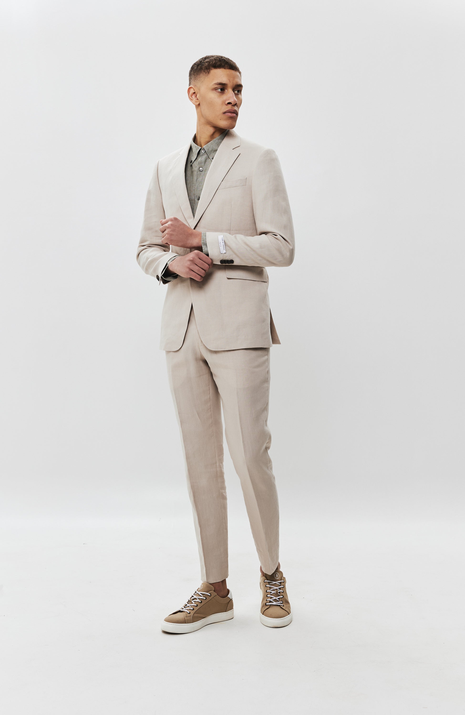 Tiger of sweden Neutral Linen straight-fit trousers tenutas image 8