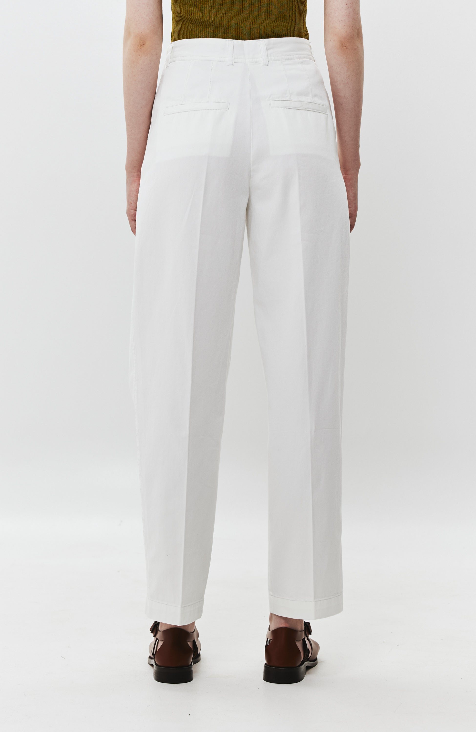 House of dagmar White Cotton chino trousers image 4