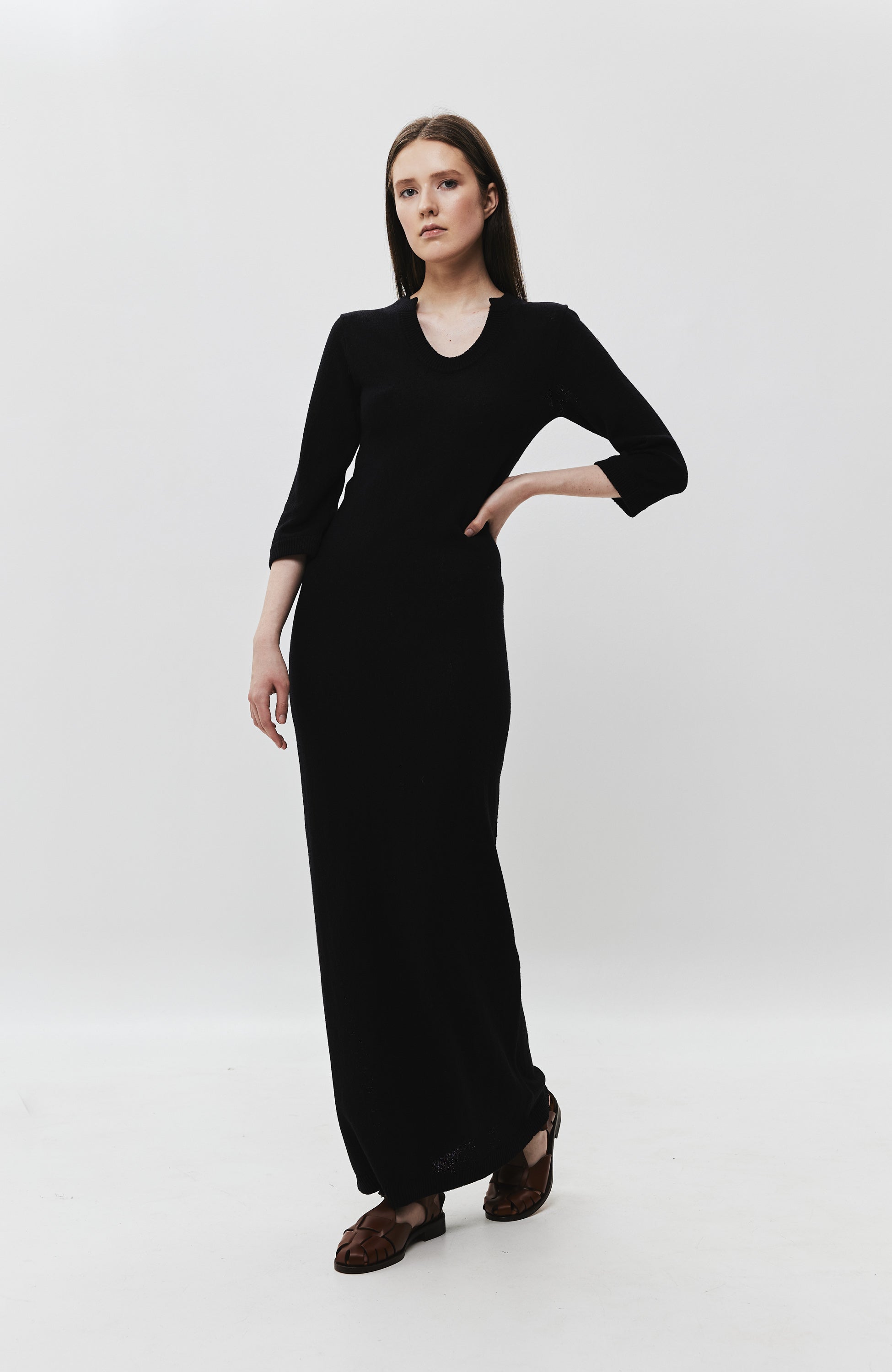 Tiger of sweden Black Shape-neck knit dress albenna image 5