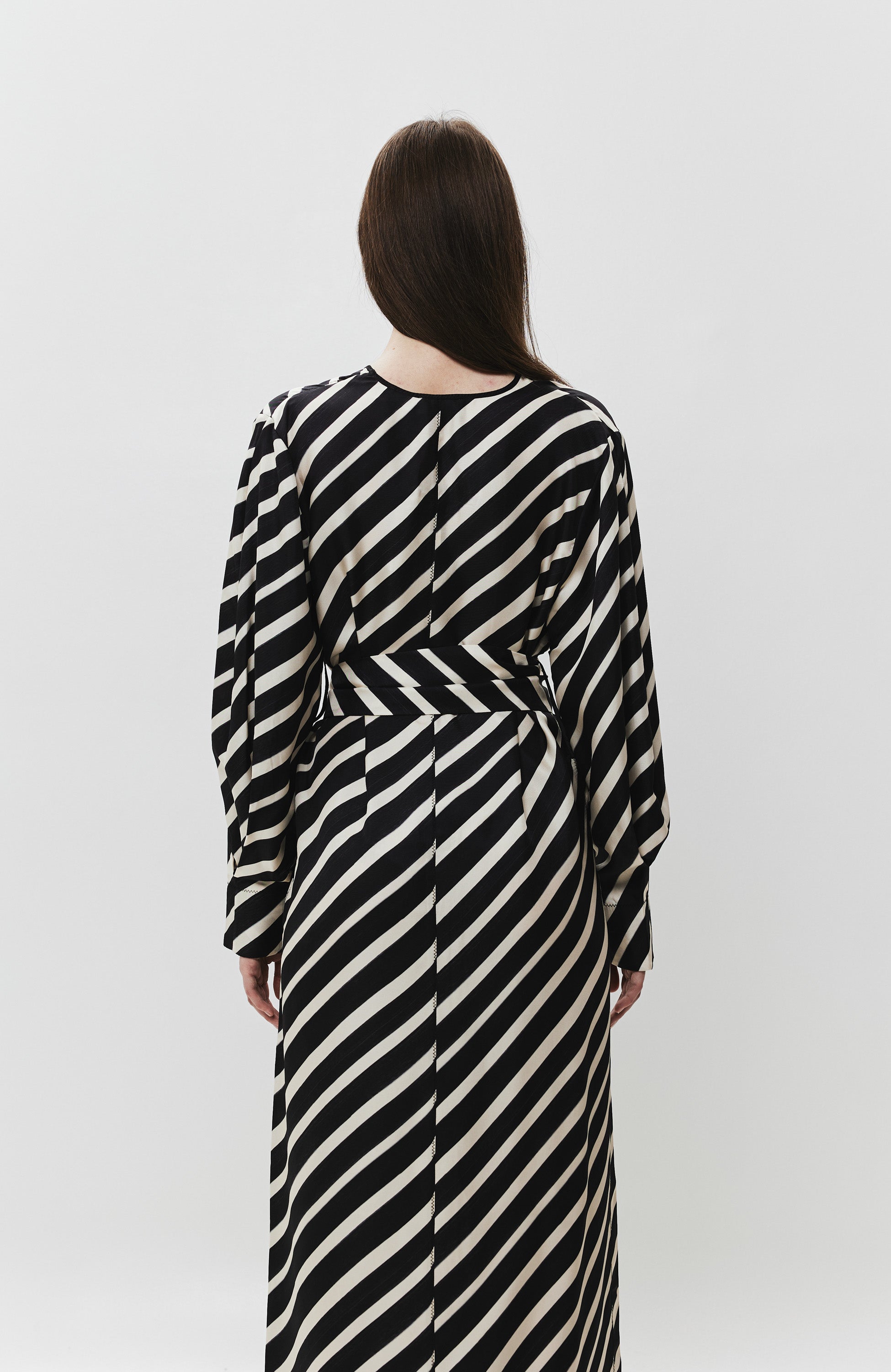 House of dagmar Black Silk v-neck dress image 8
