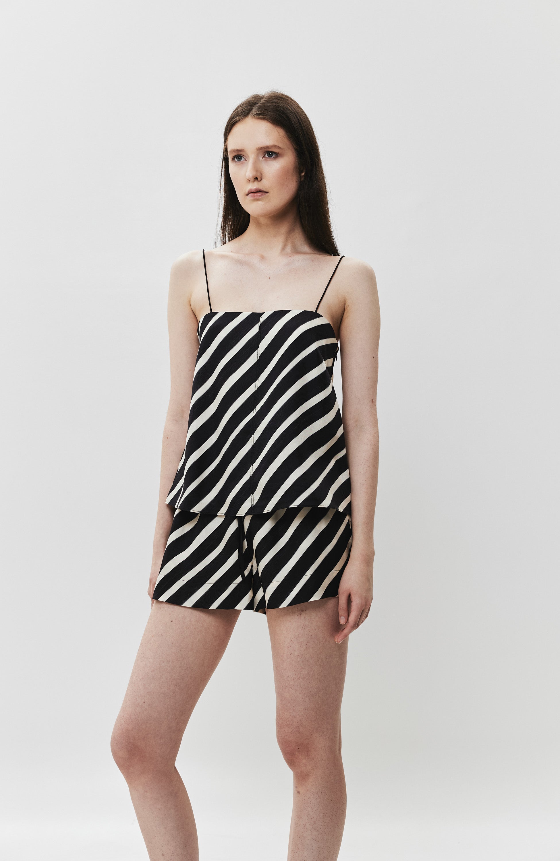 House of dagmar Black Striped silk top image 2