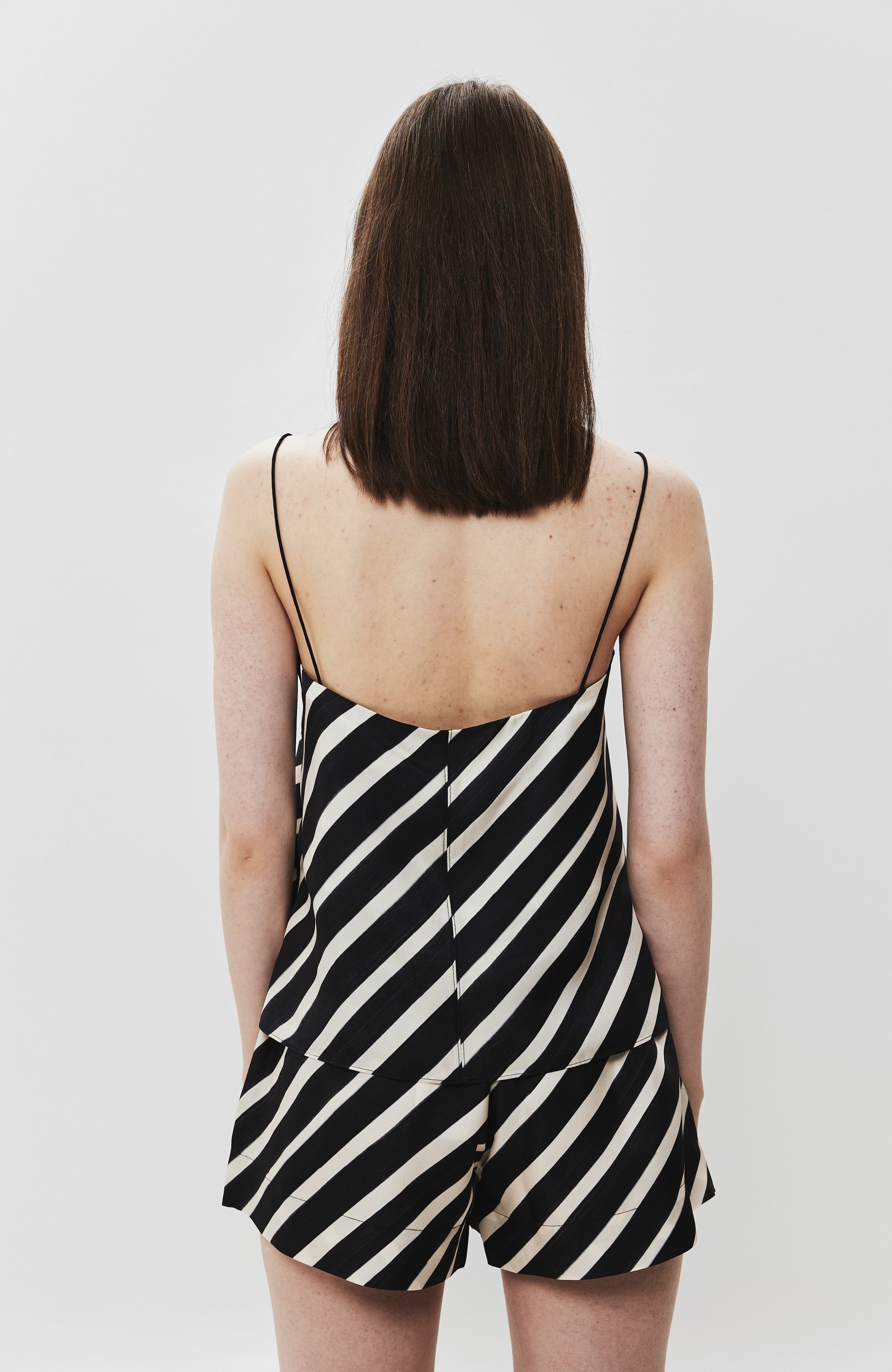 House of dagmar Black Striped silk top image 3