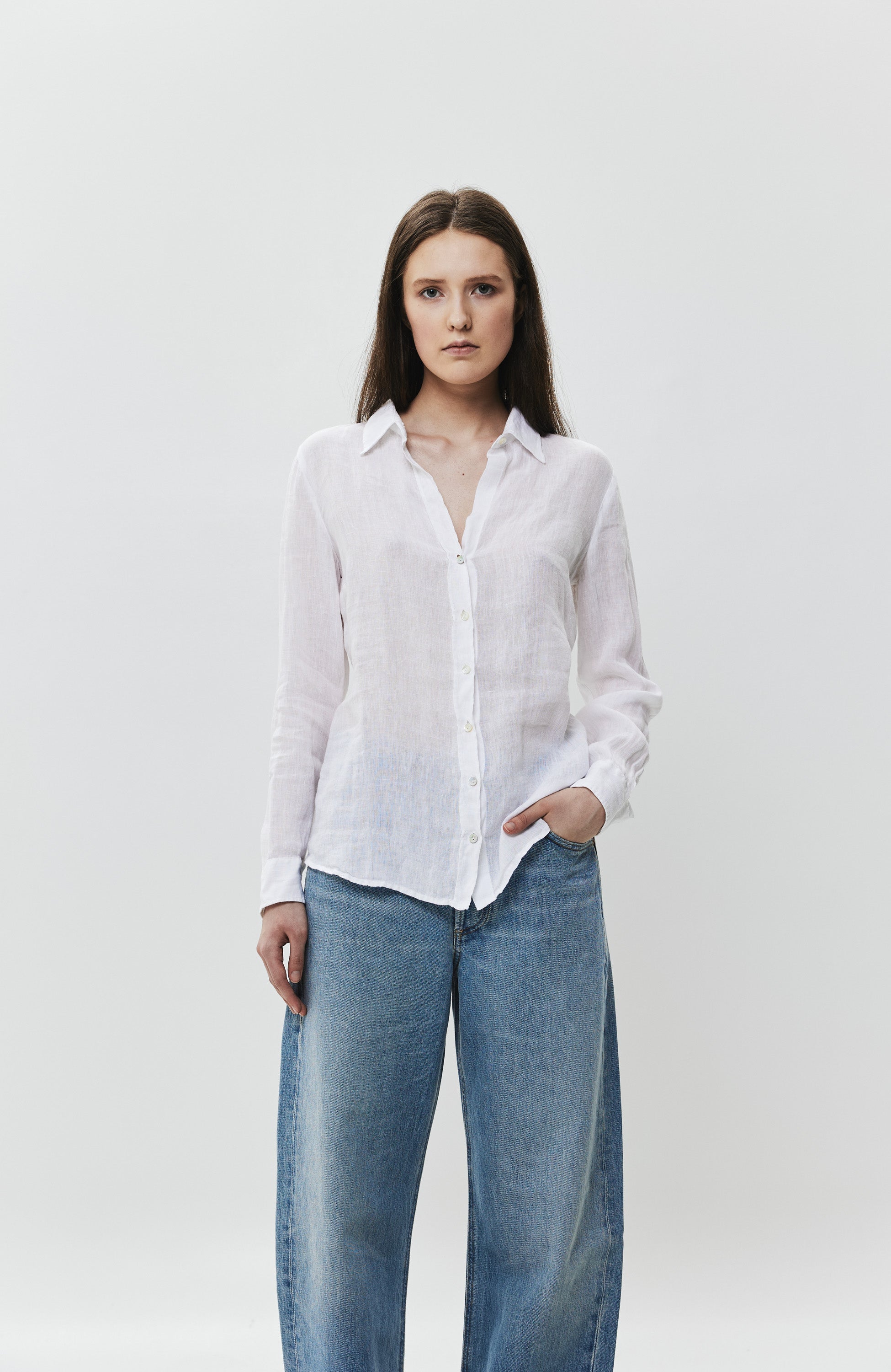 Long sleeve linen shirt