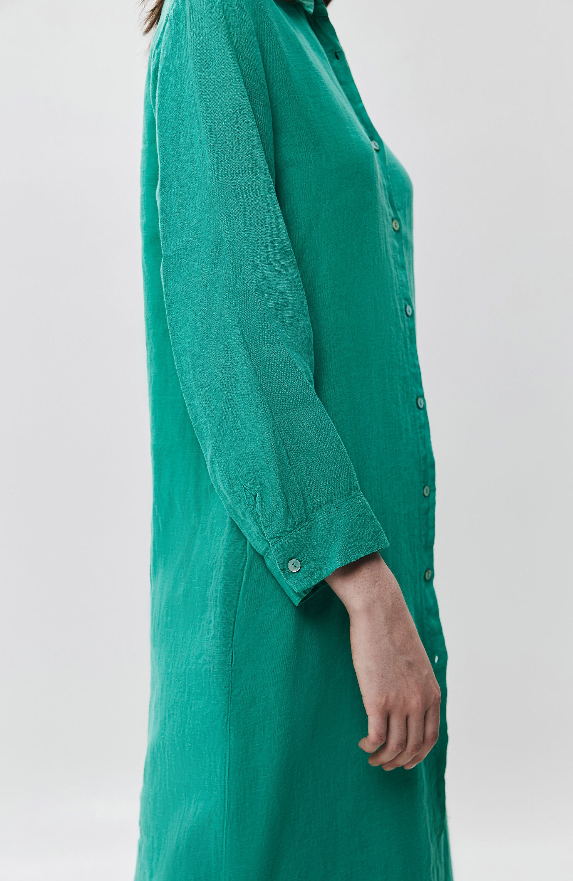 120% lino Green Pikk linane särkkleit image 4