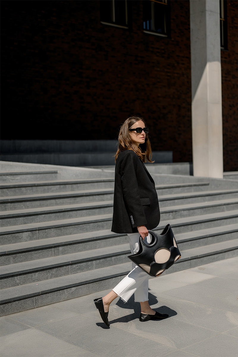 Oversized blazer and Wide straight jeans FLORENCE