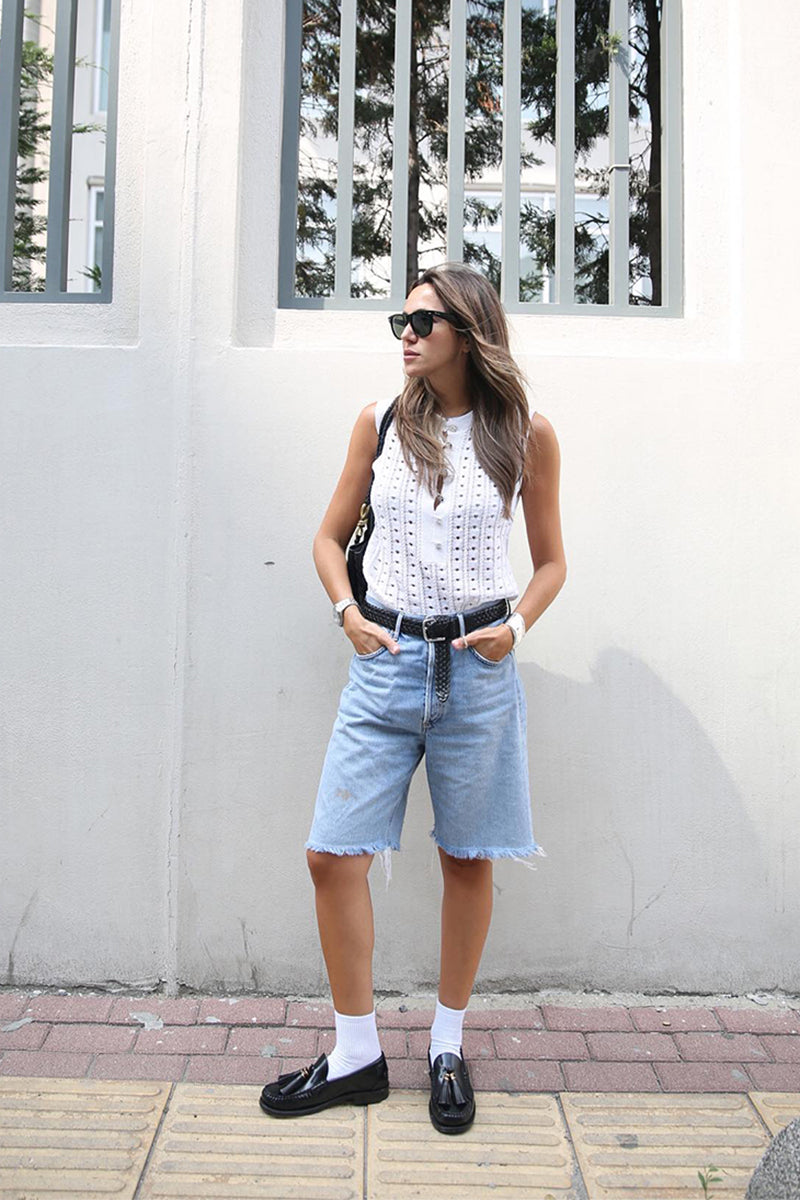 Sleeveless knit top and Loose shorts IRA