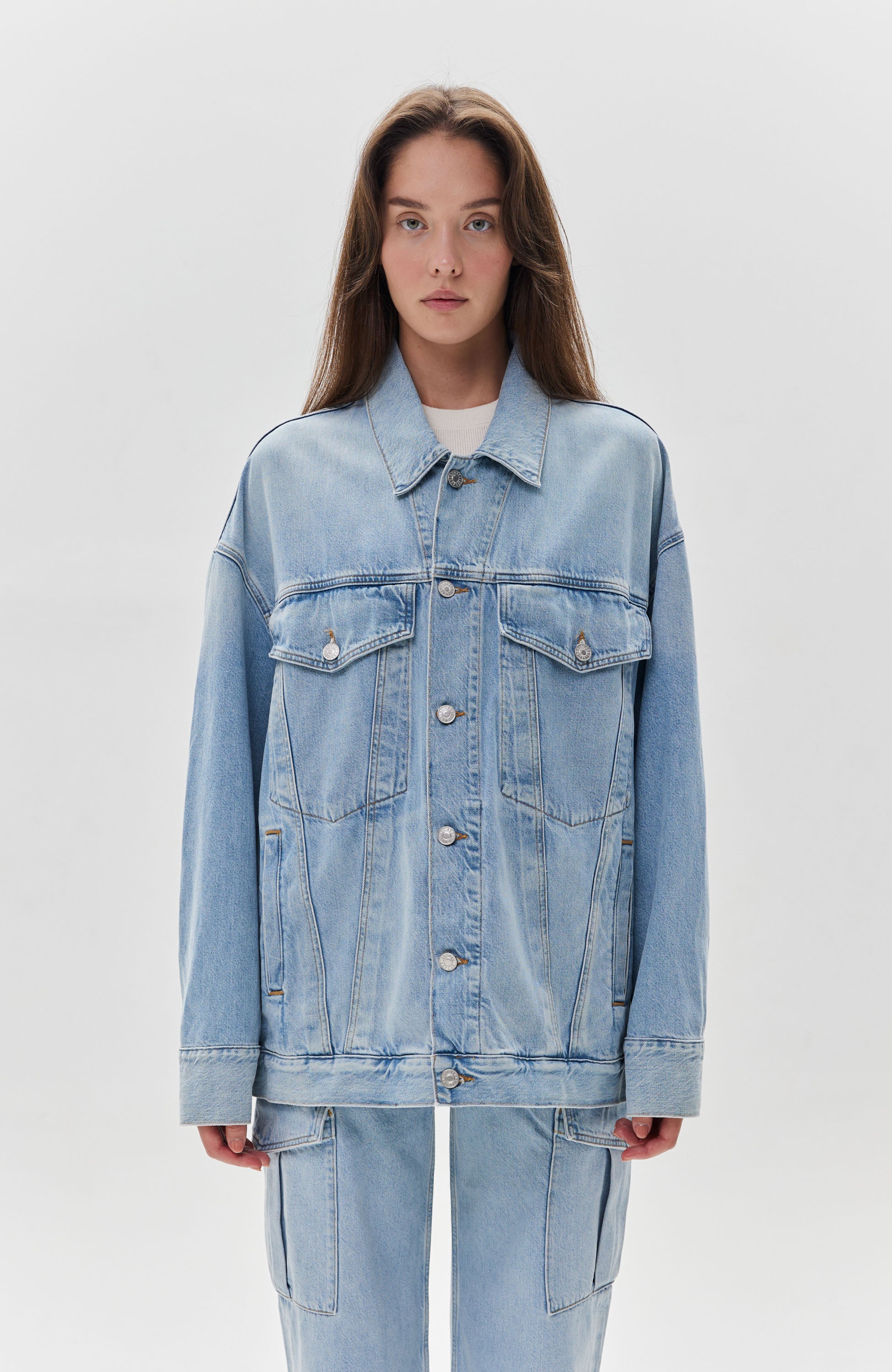 Agolde Blue Oversized vintage denim jacket wayne image 3
