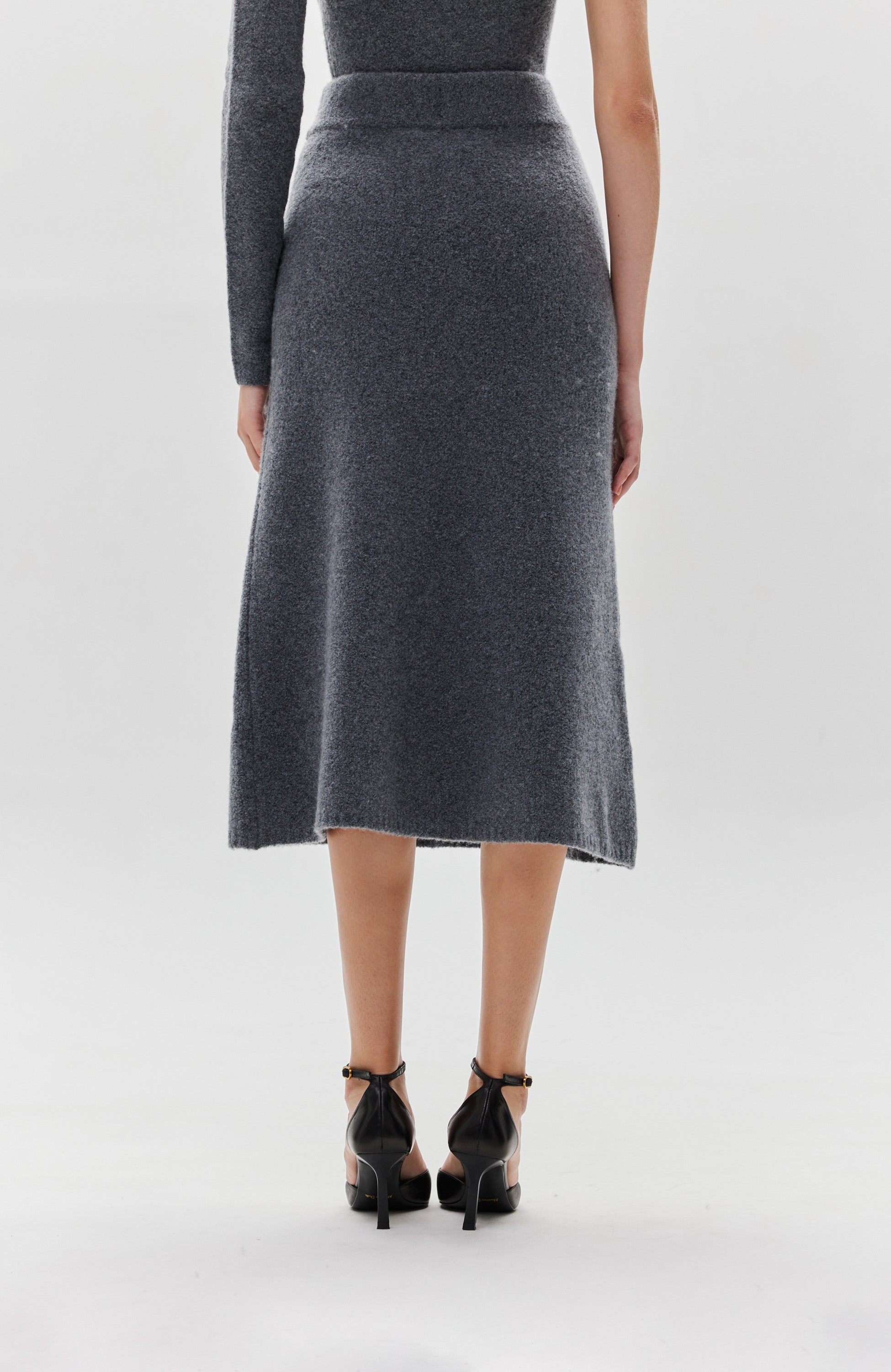 Lisa yang Grey Cashmere boucle skirt kael image 4