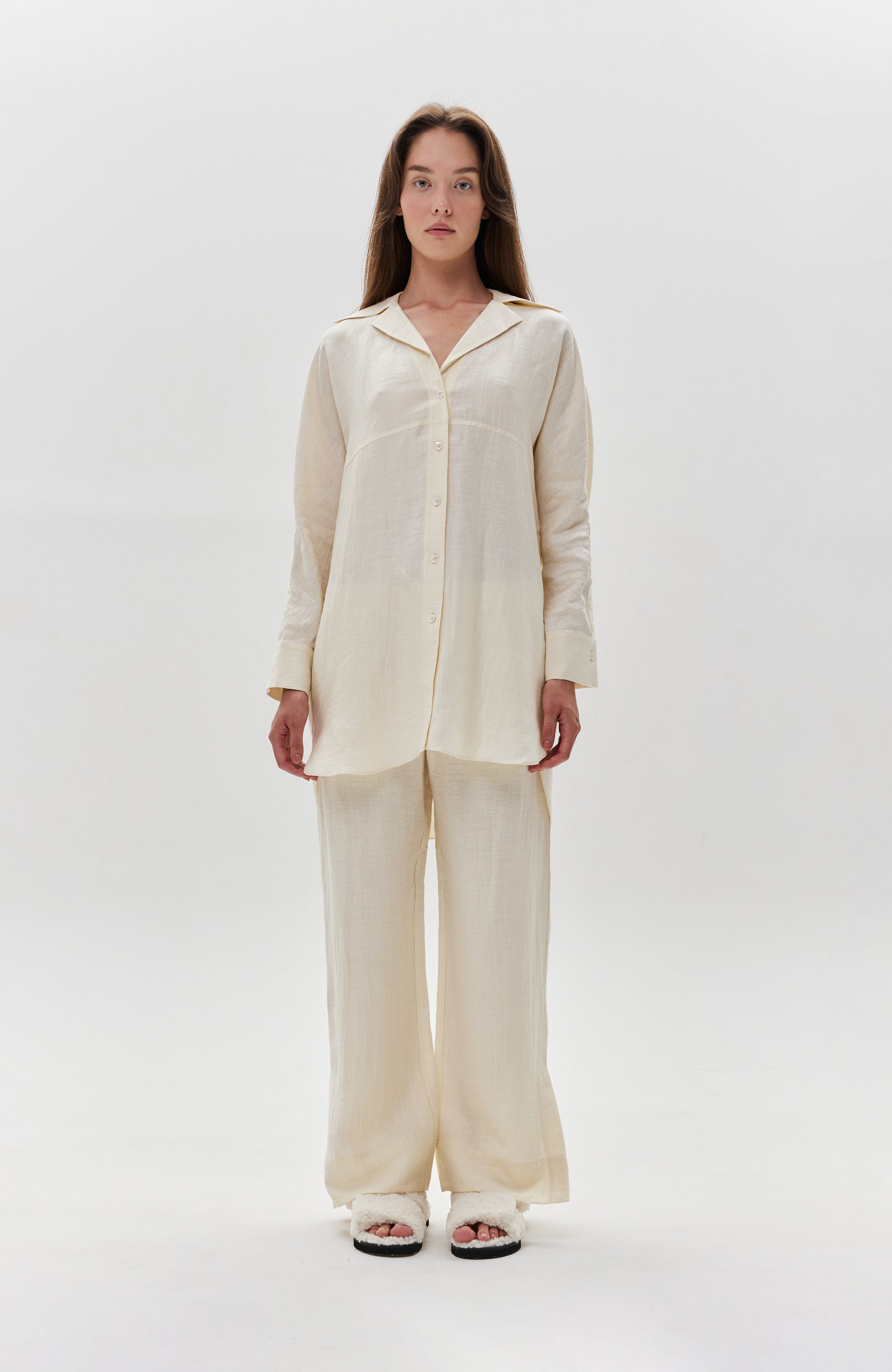 House of dagmar White Flowy trousers image 1