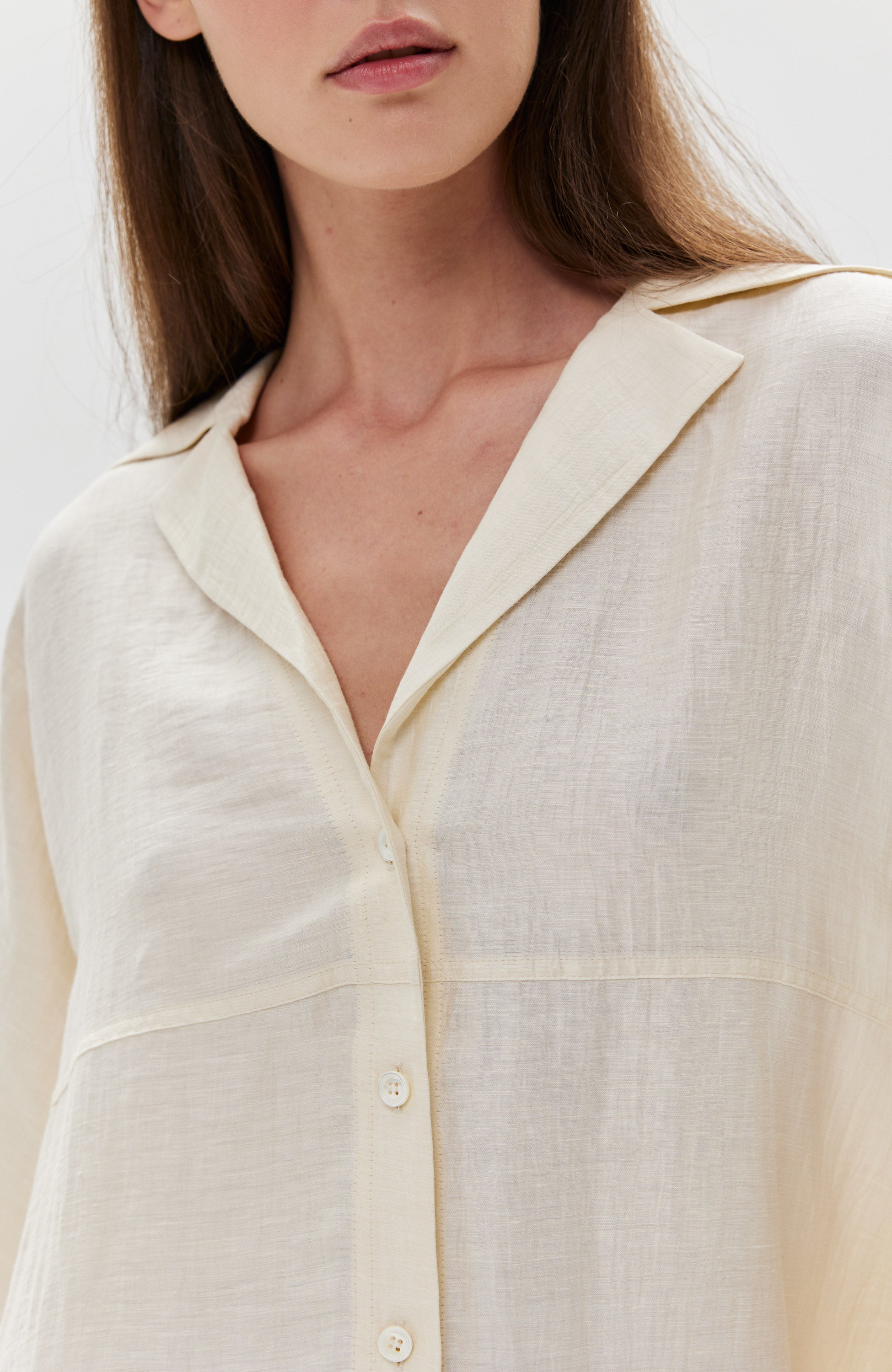 House of dagmar White Oversize flowy shirt image 7