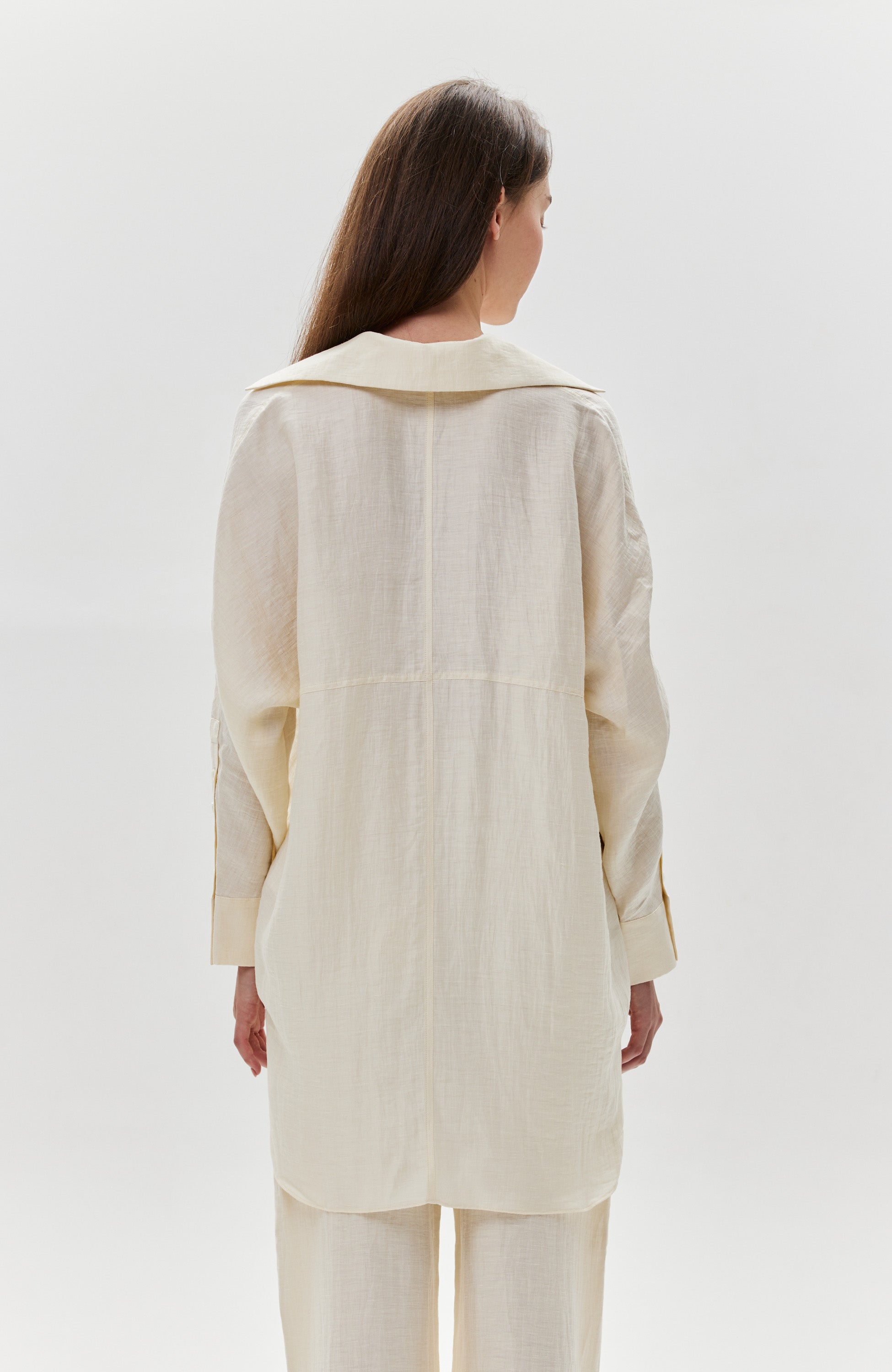 House of dagmar White Oversize flowy shirt image 4