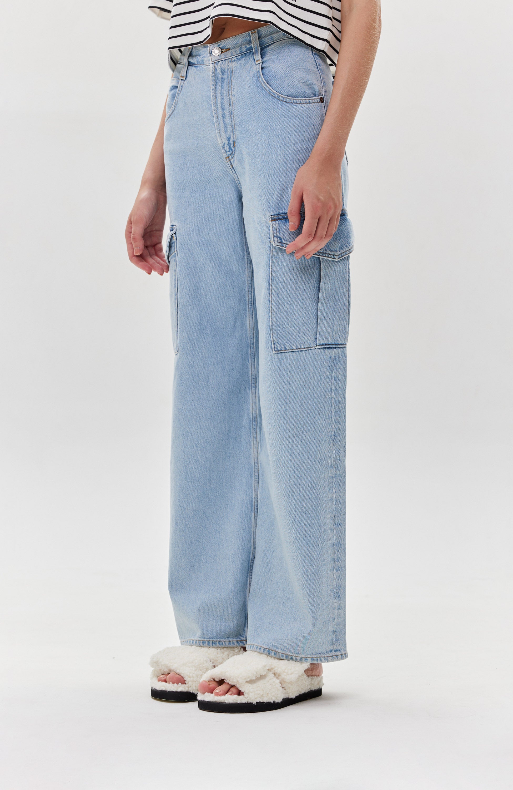 Agolde Blue Wide-leg cargo jeans minka image 3