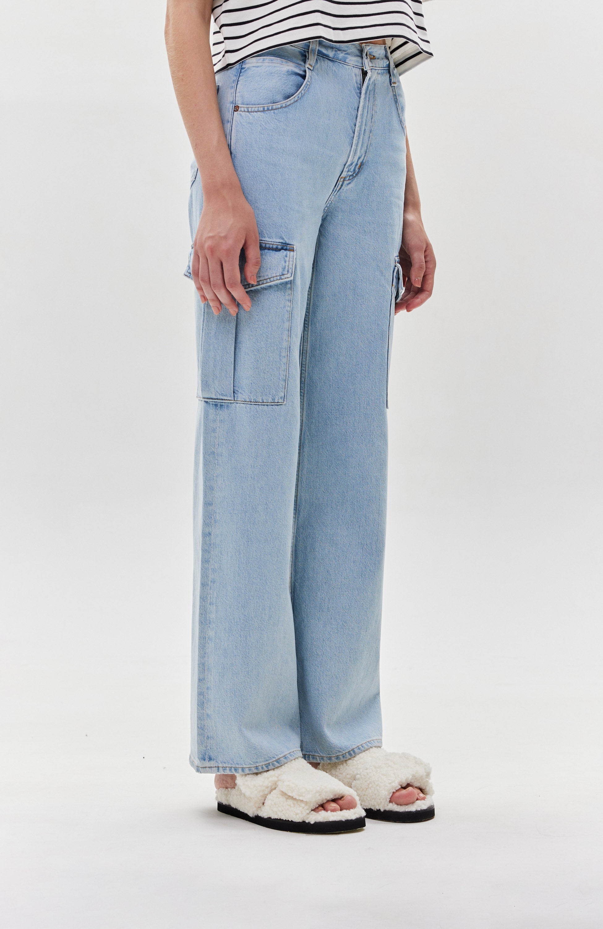 Agolde Blue Wide-leg cargo jeans minka image 4