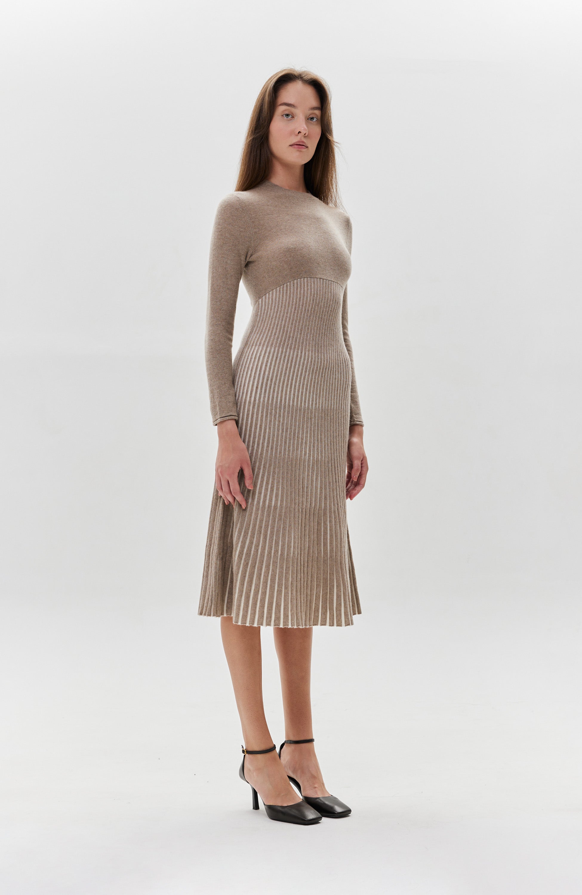 Ribbed-knit cashmere dress FINLEY