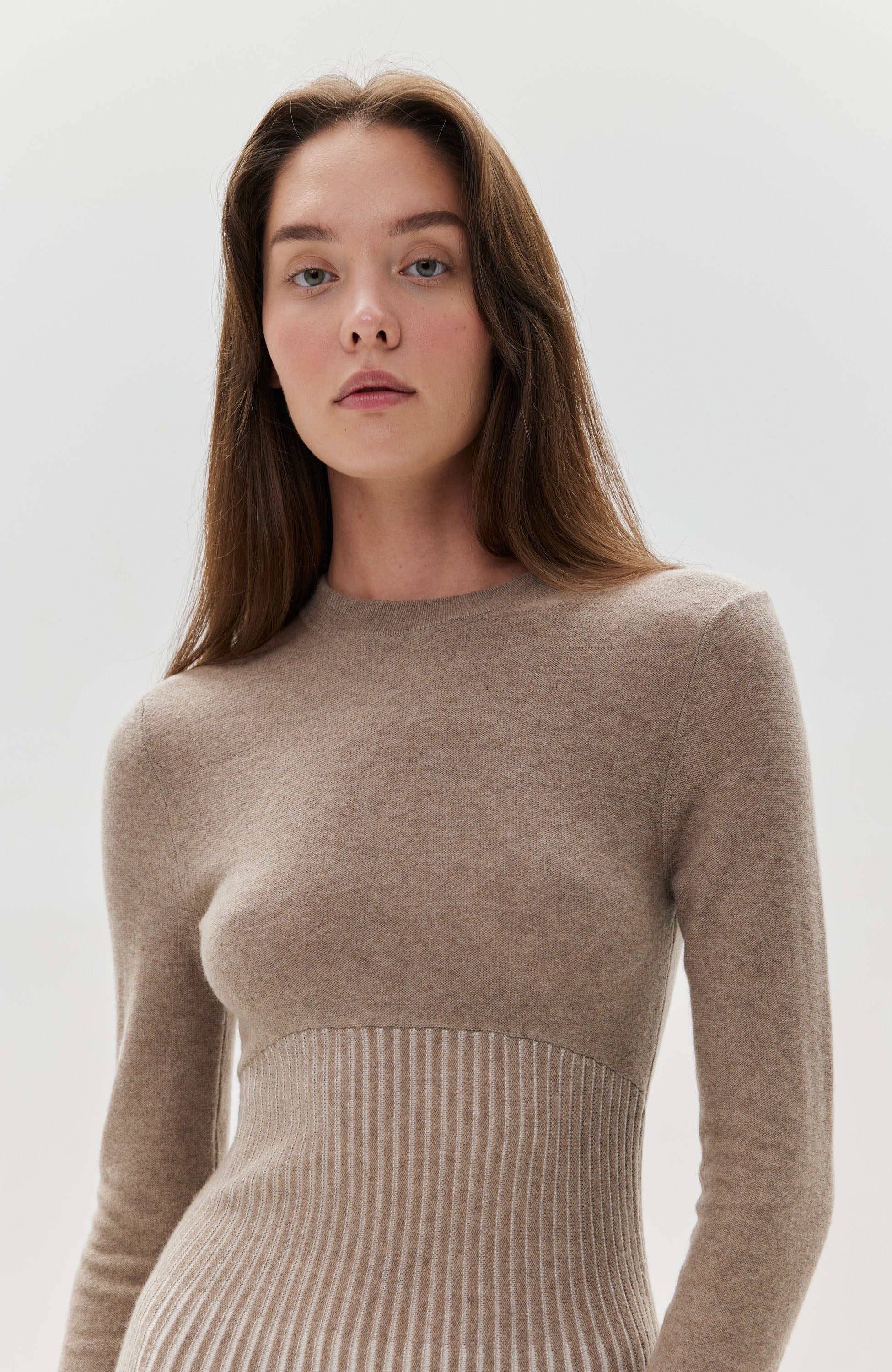 Ribbed-knit cashmere dress FINLEY