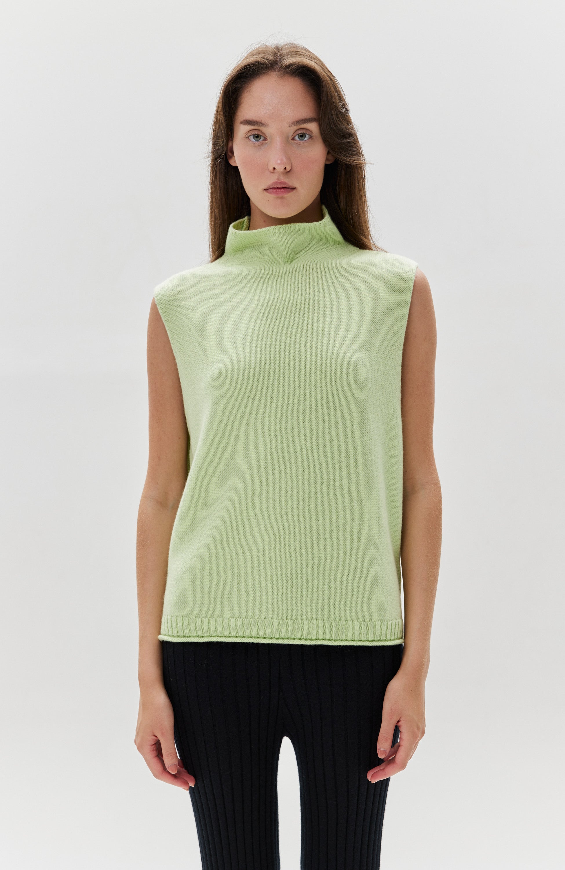 Mockneck cashmere vest TOVA
