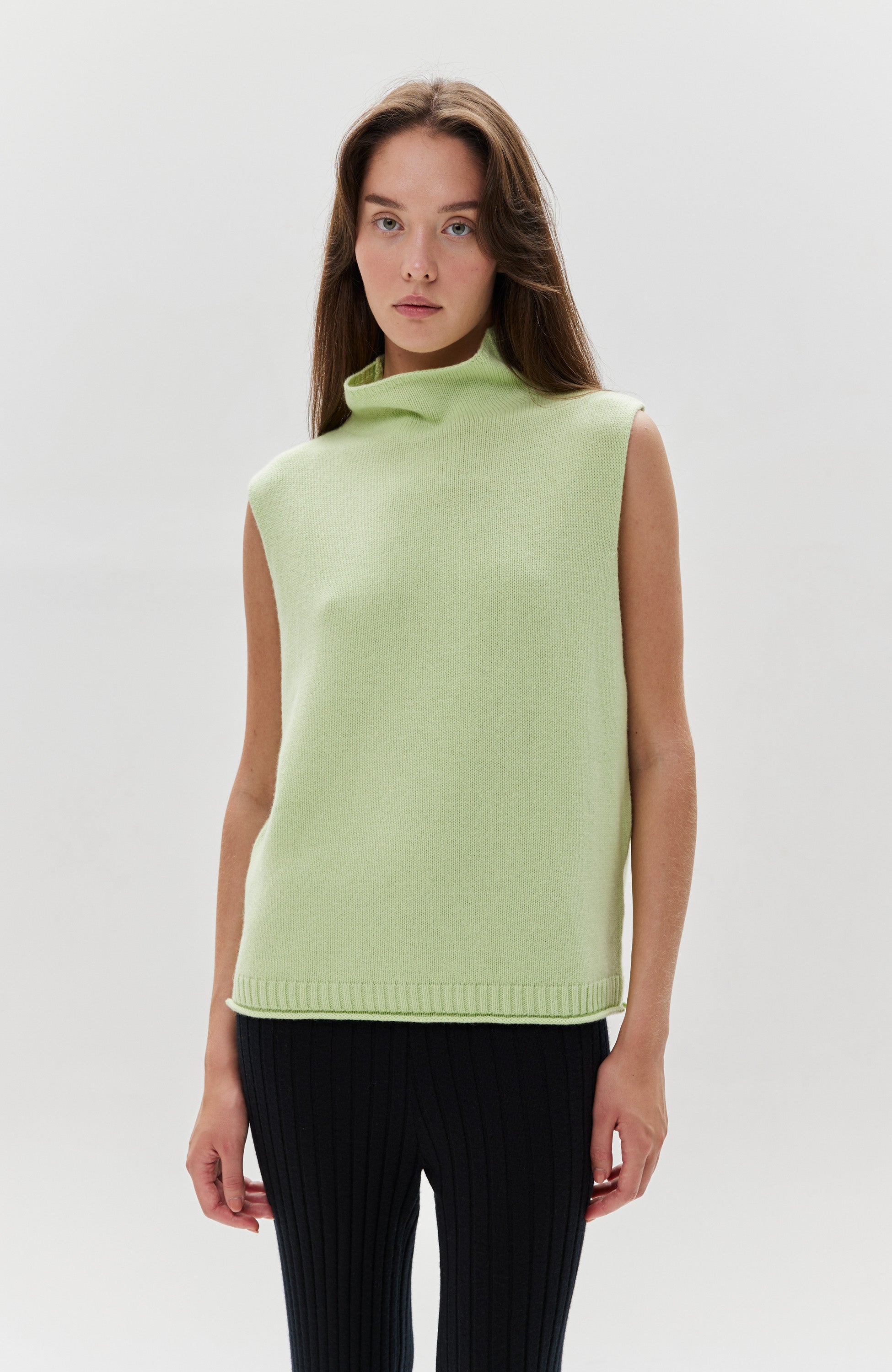 Mockneck cashmere vest TOVA