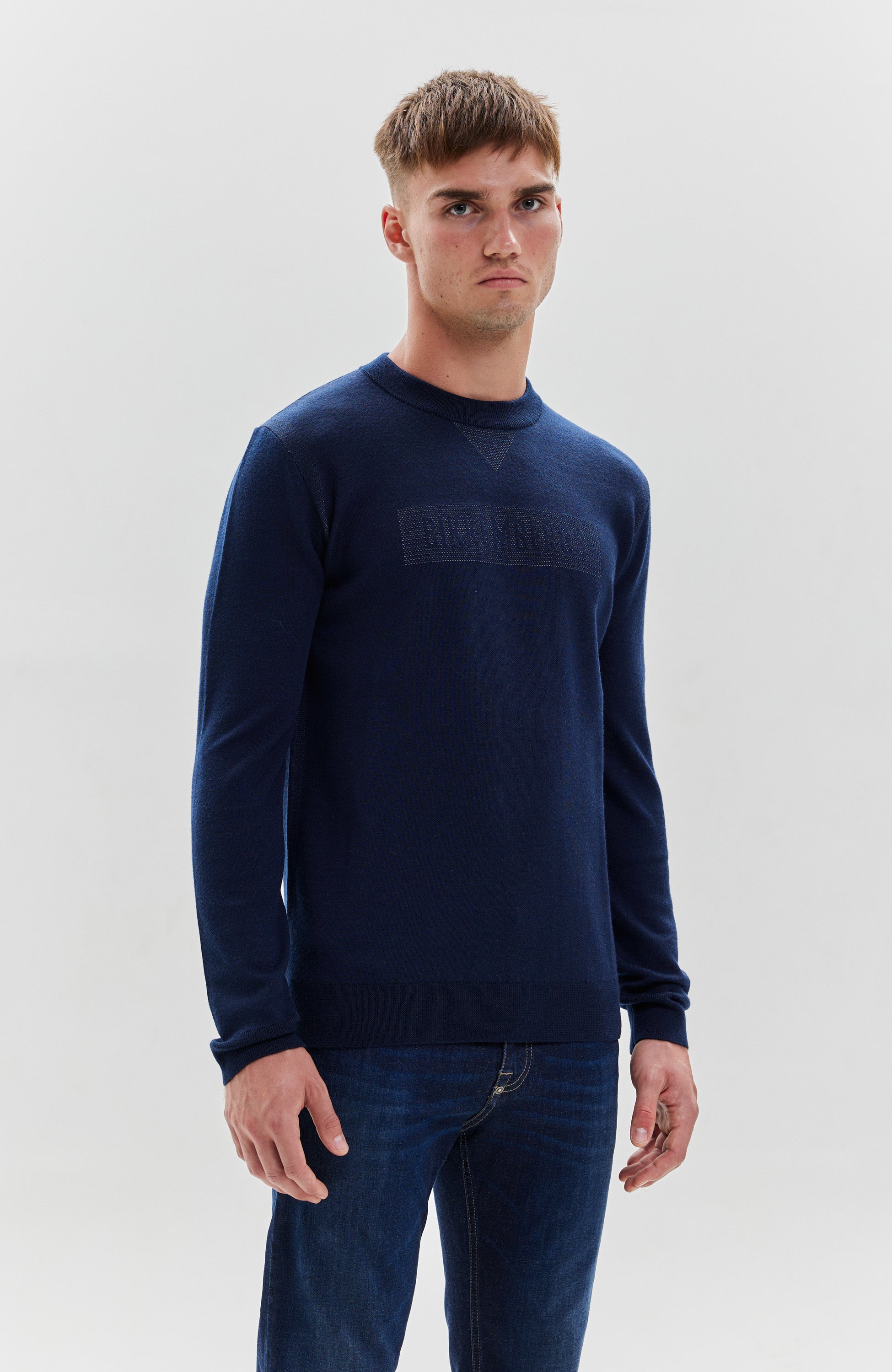 Dirk bikkembergs Blue Sweter z okrągłym dekoltem image 2