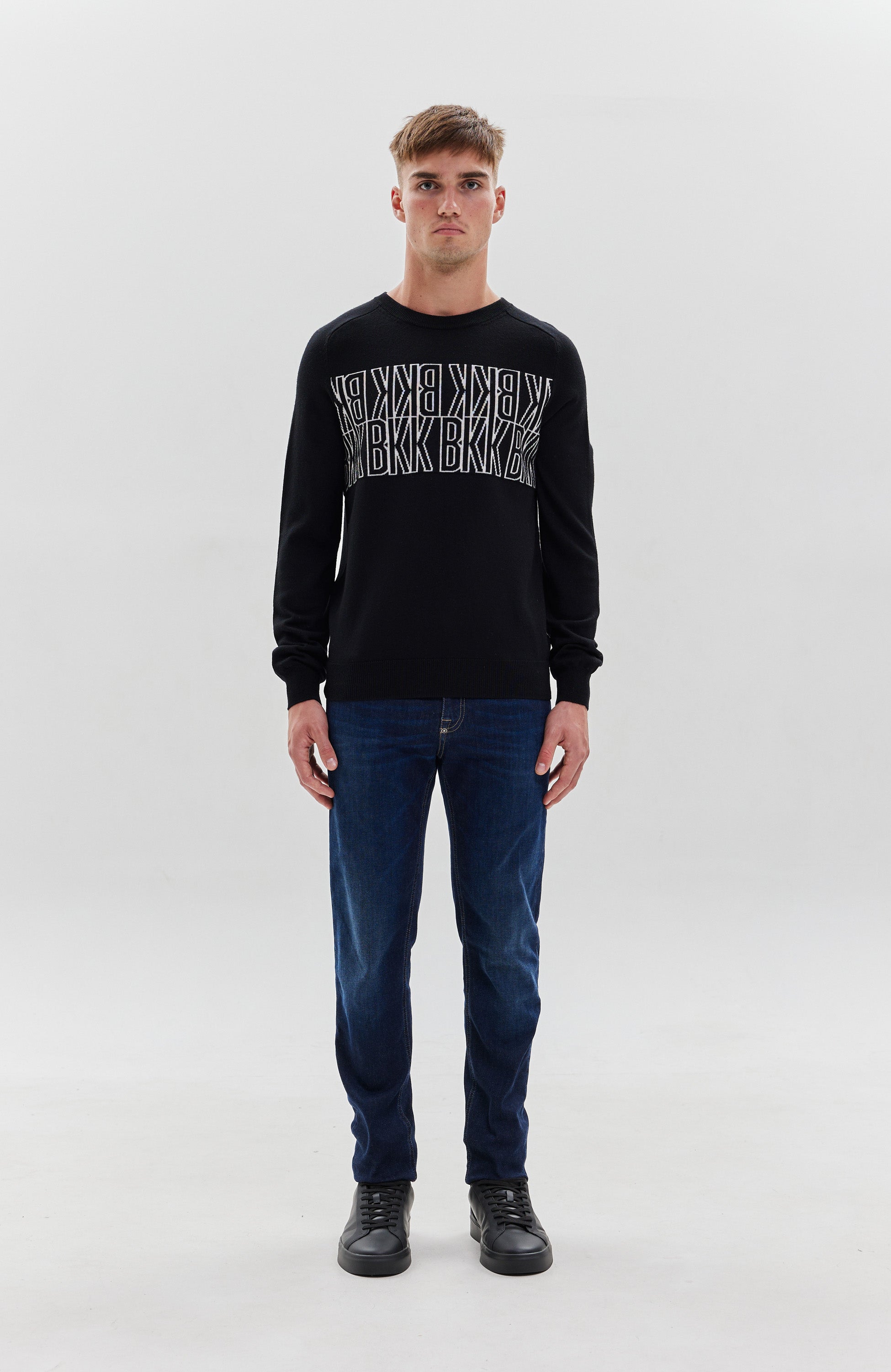 Dirk bikkembergs Black Wełniany sweter image 6