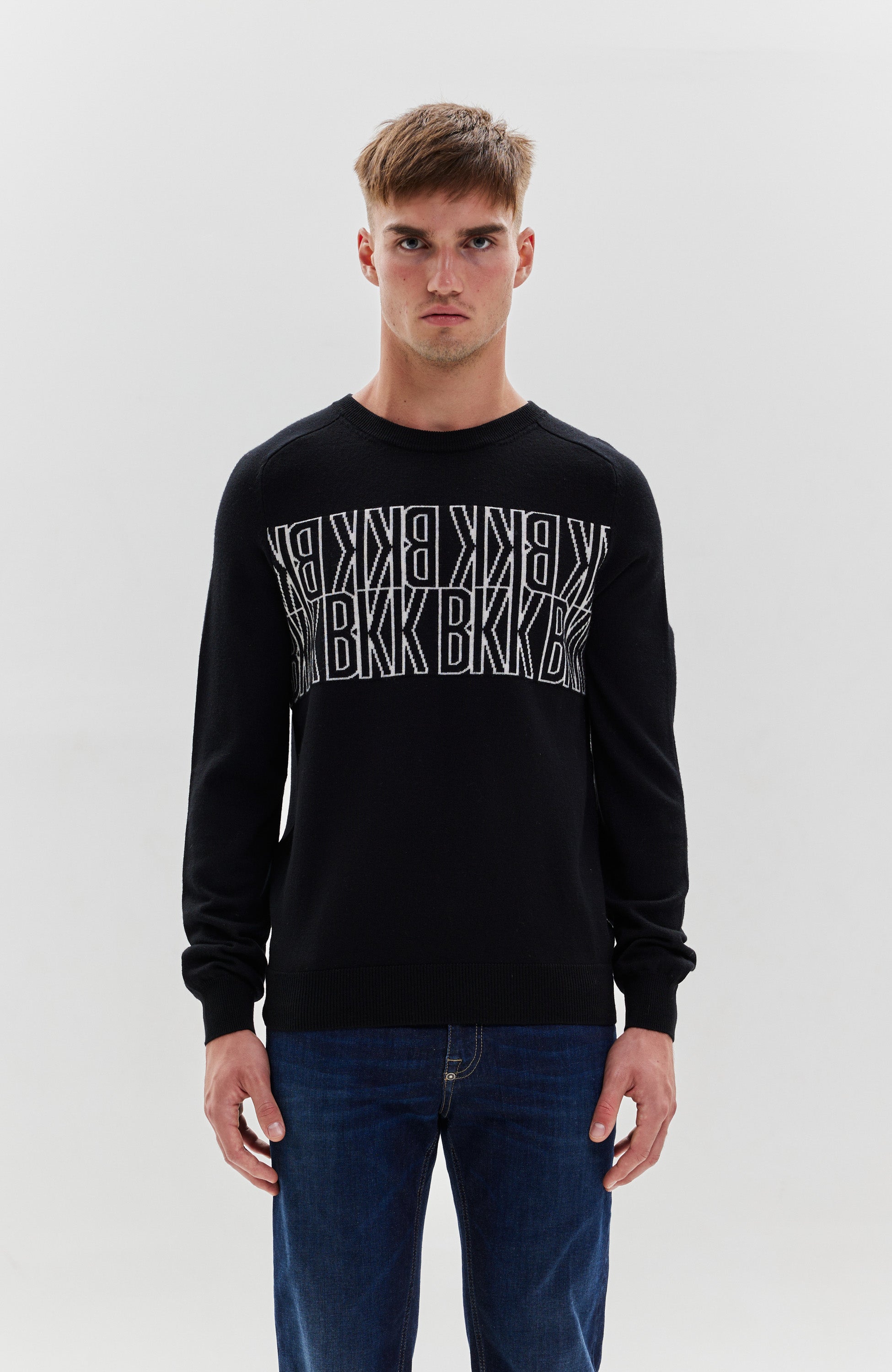 Dirk bikkembergs Black Wełniany sweter image 1