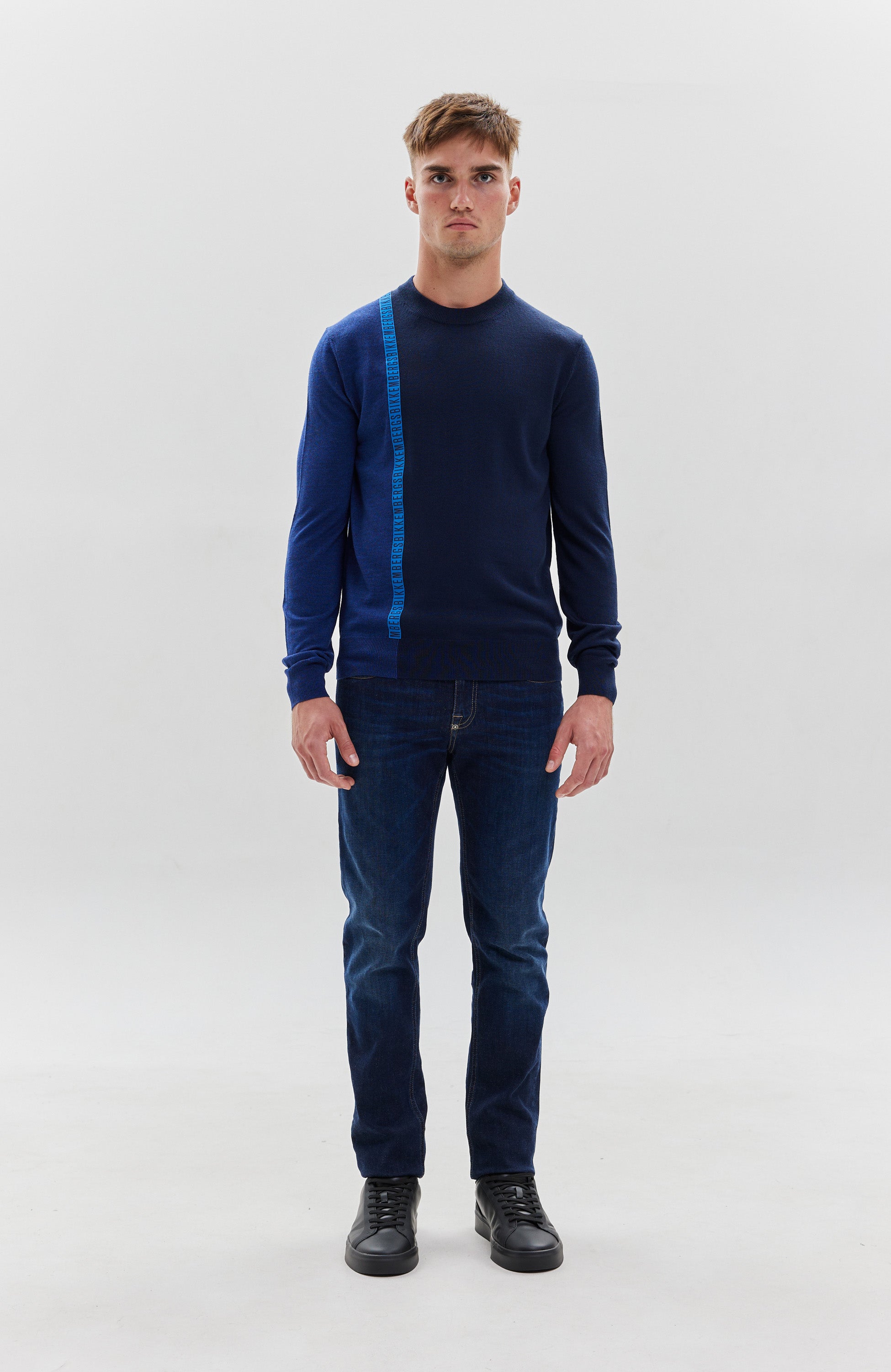 Dirk bikkembergs Navy Sweter z mieszanki wełny image 6