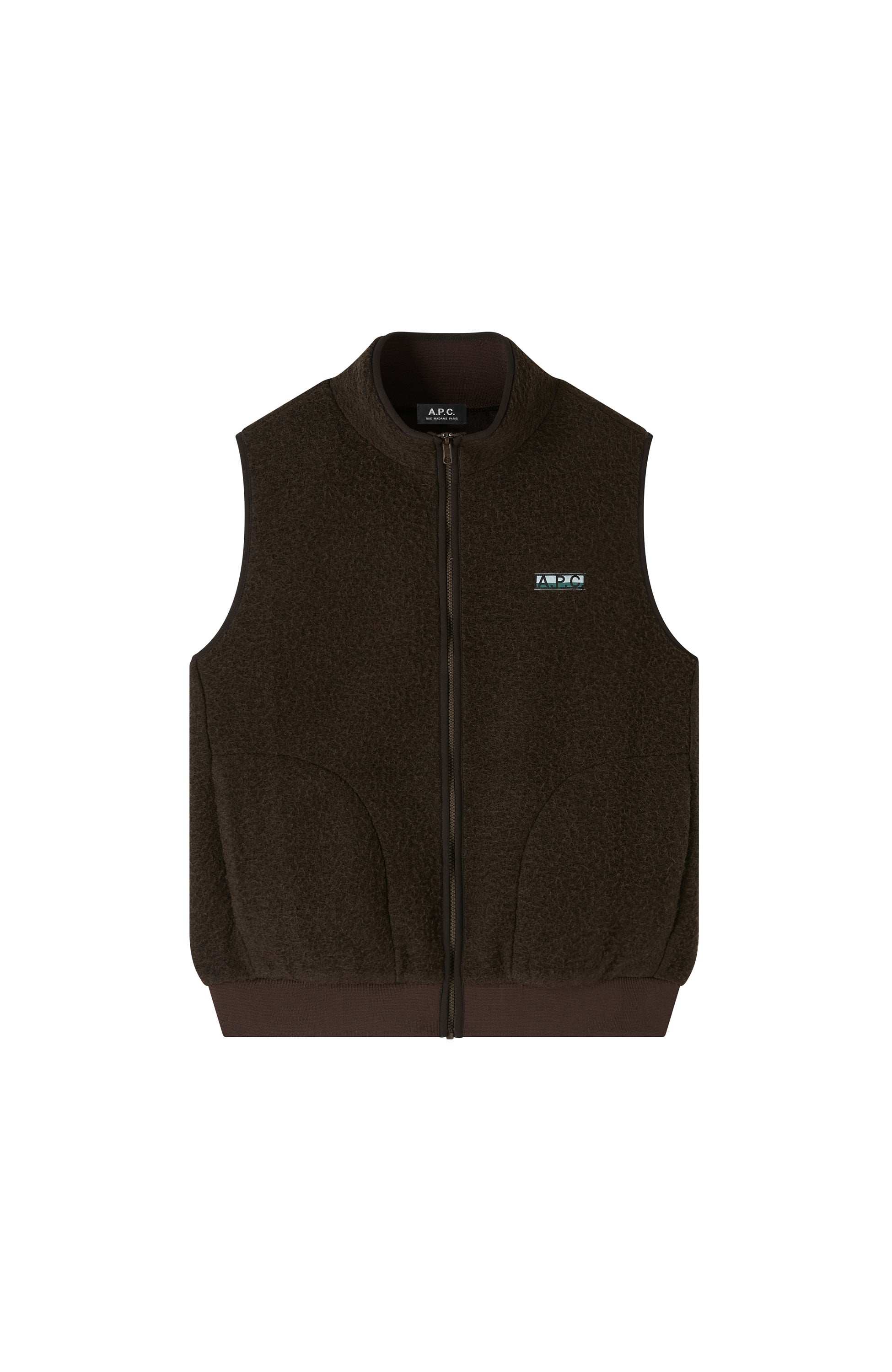 A.p.c. Brown Fliisist villane vest sequoia image 9
