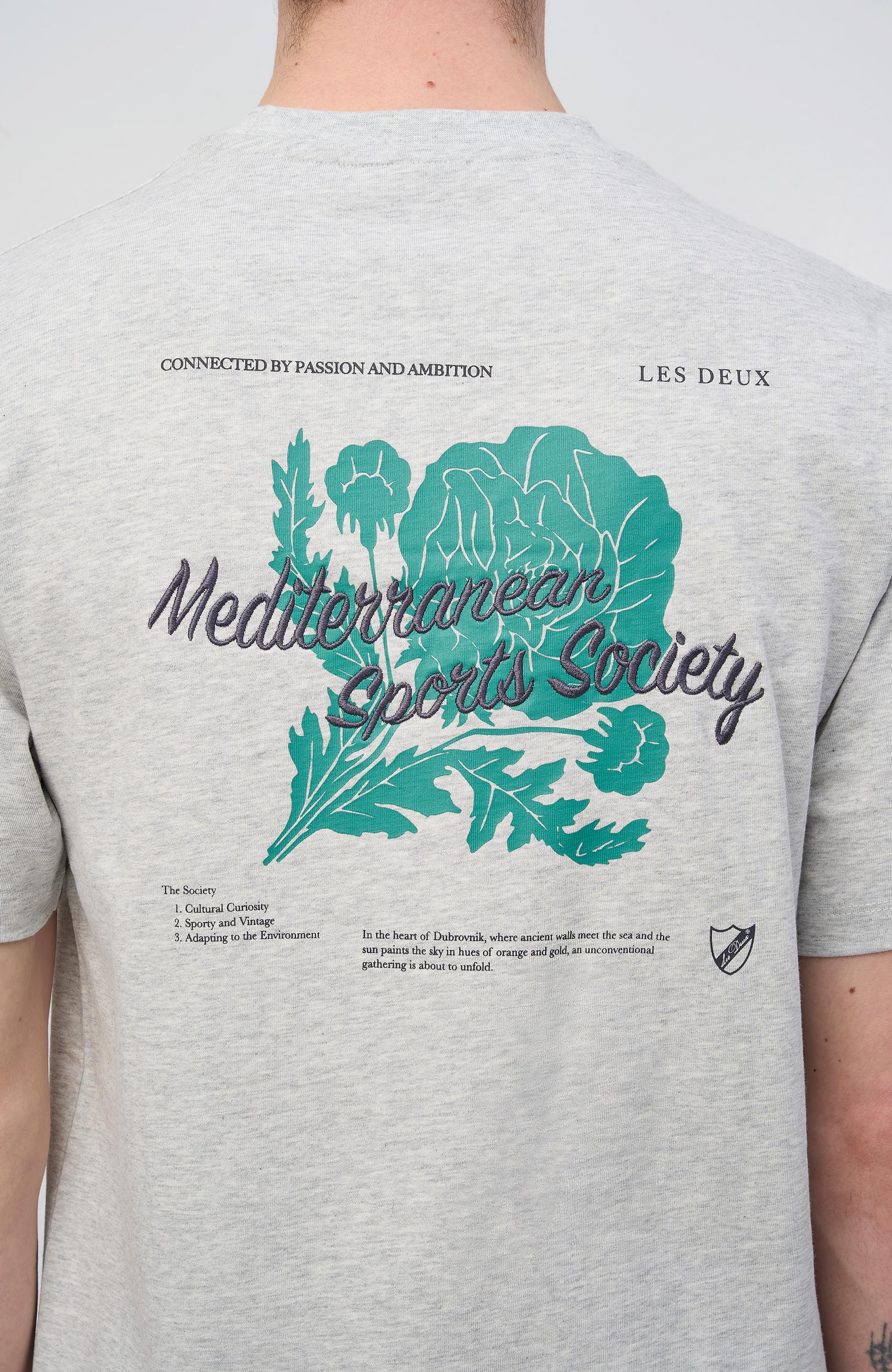 Les deux Grey Regular fit t-shirt mediterranean image 5