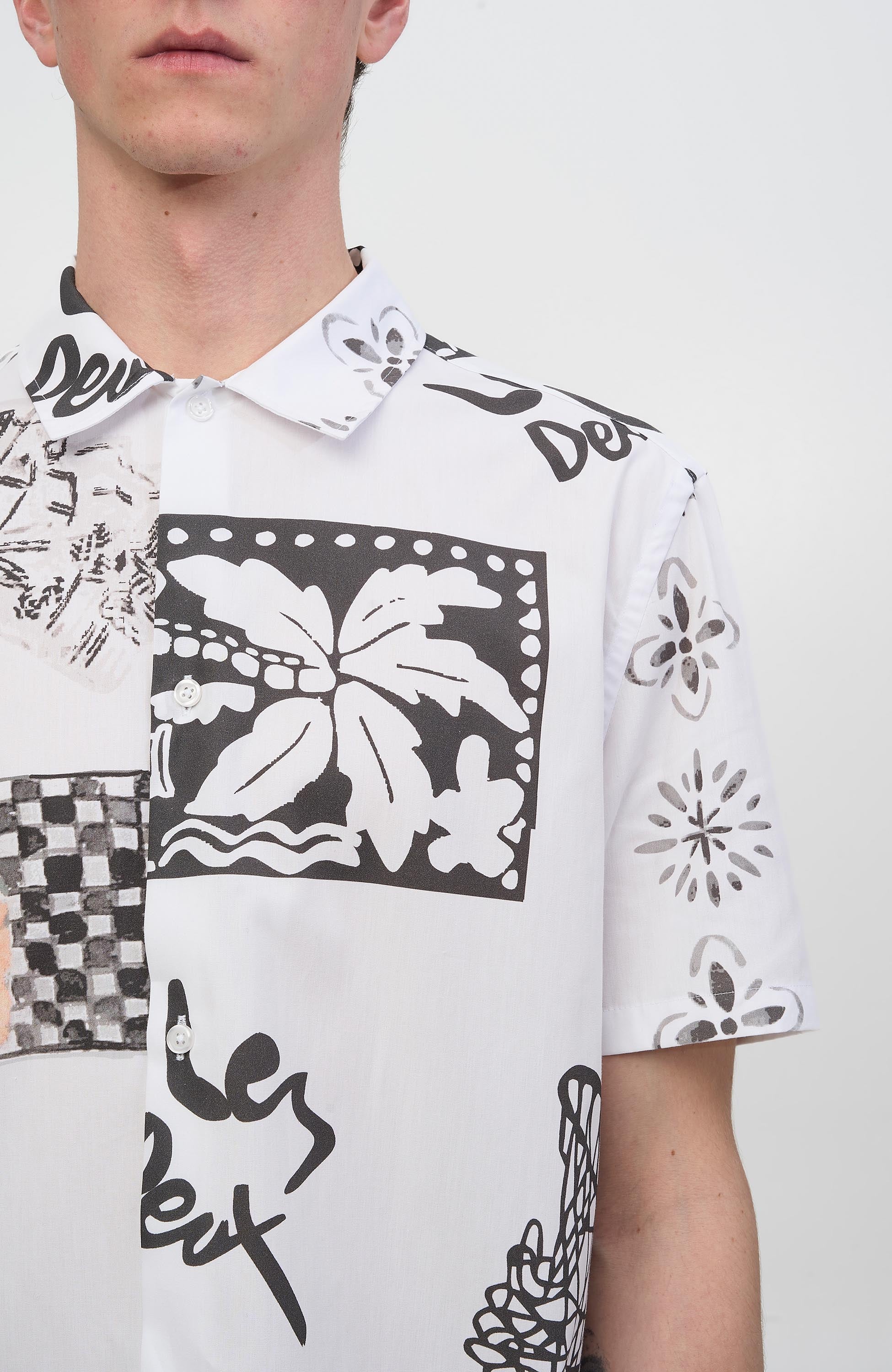 Les deux Neutral Short sleeve shirt kamar aop ss image 6