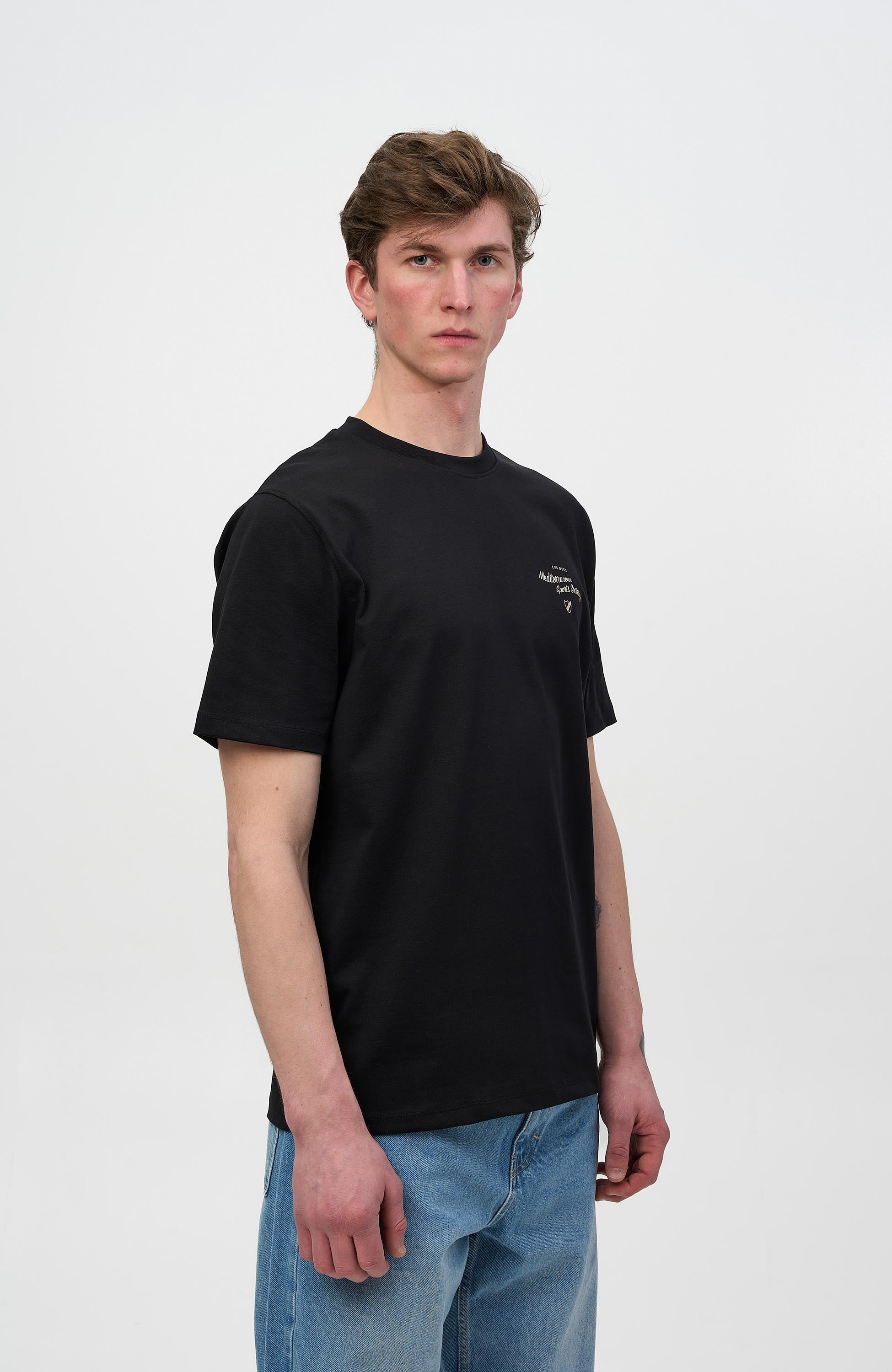 Les deux Black Regular fit t-shirt mediterranean image 3