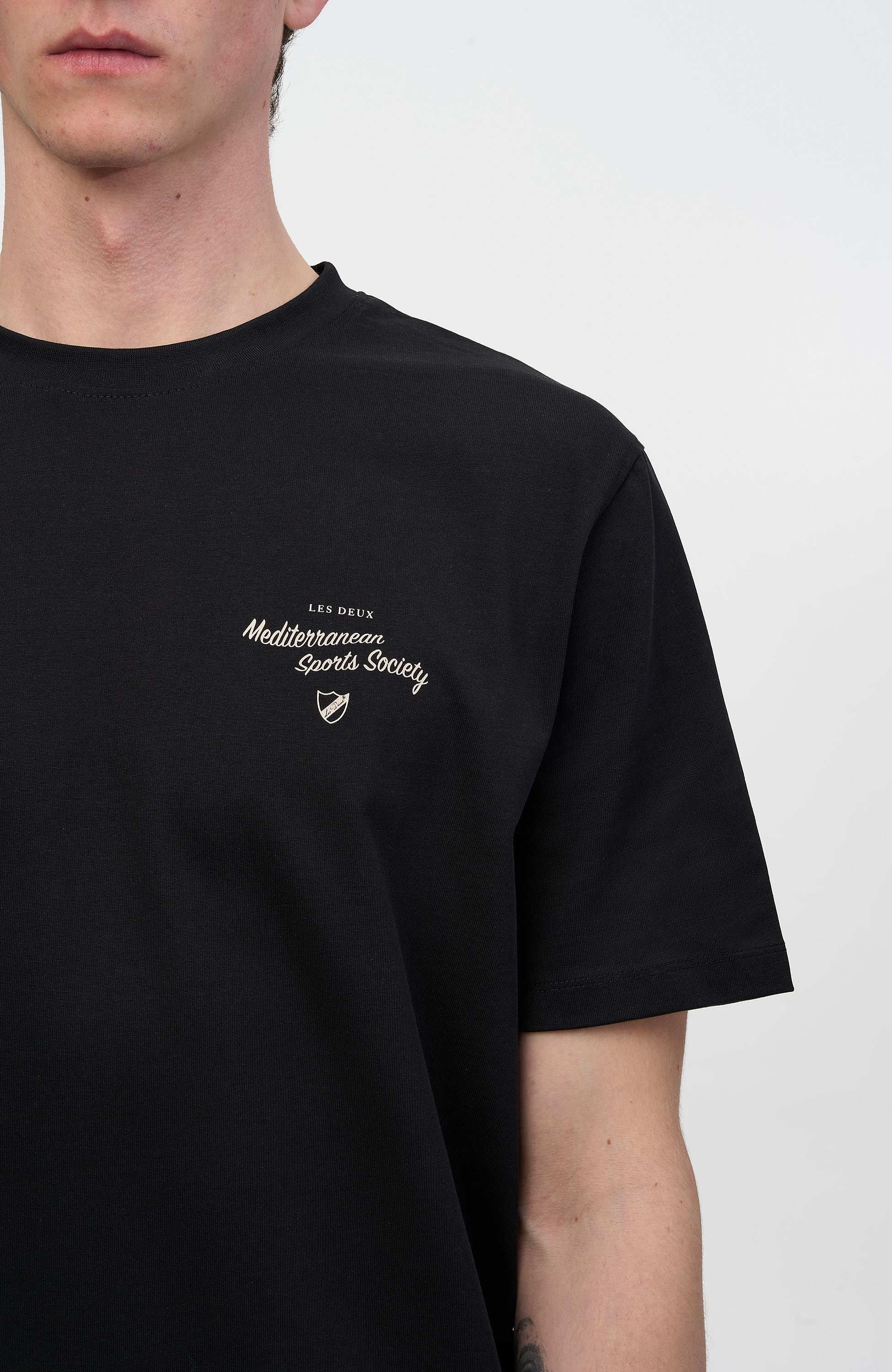 Les deux Black Regular fit t-shirt mediterranean image 4