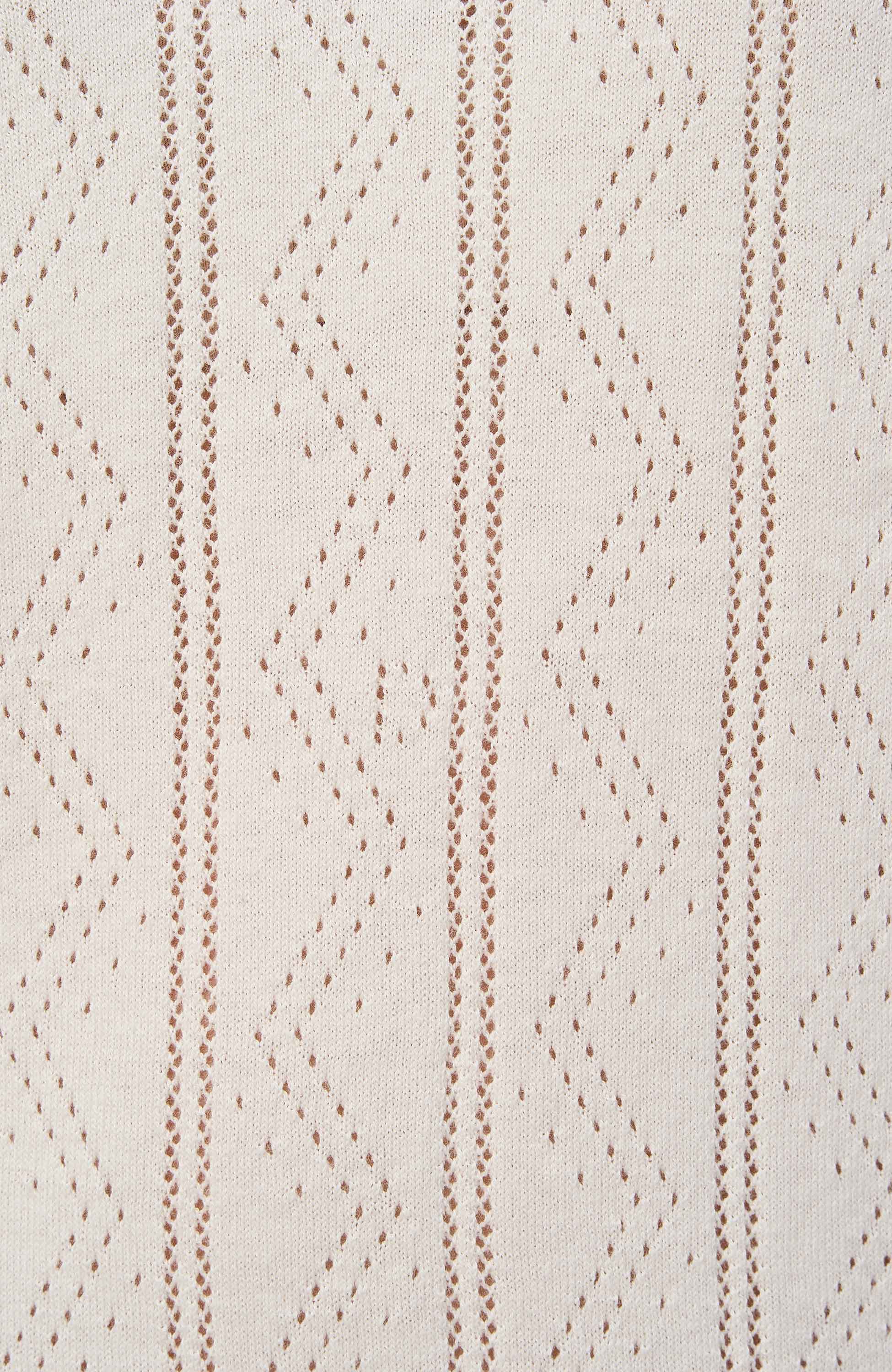House of dagmar Neutral Pointelle knit top image 6