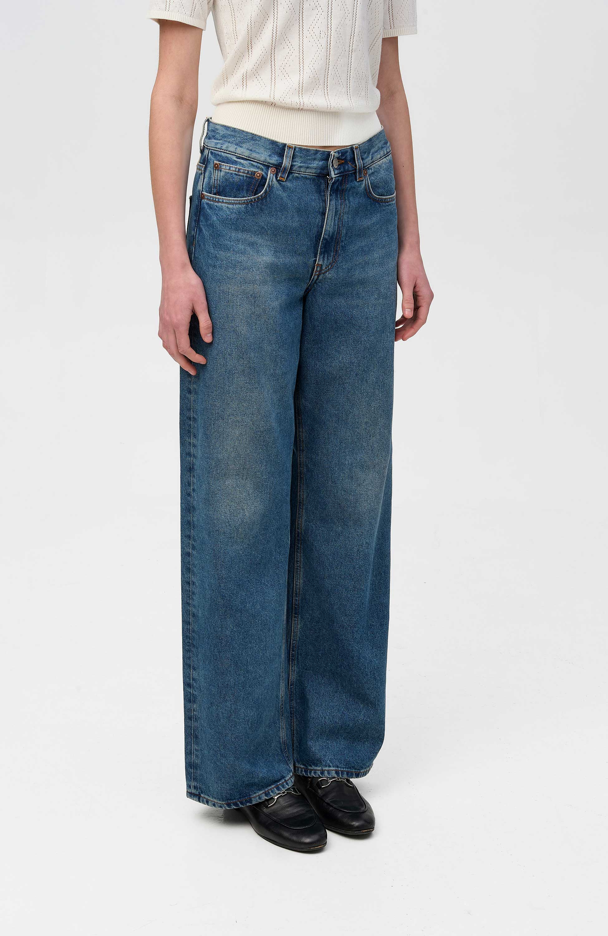 House of dagmar Blue Baggy fit denim jeans image 4