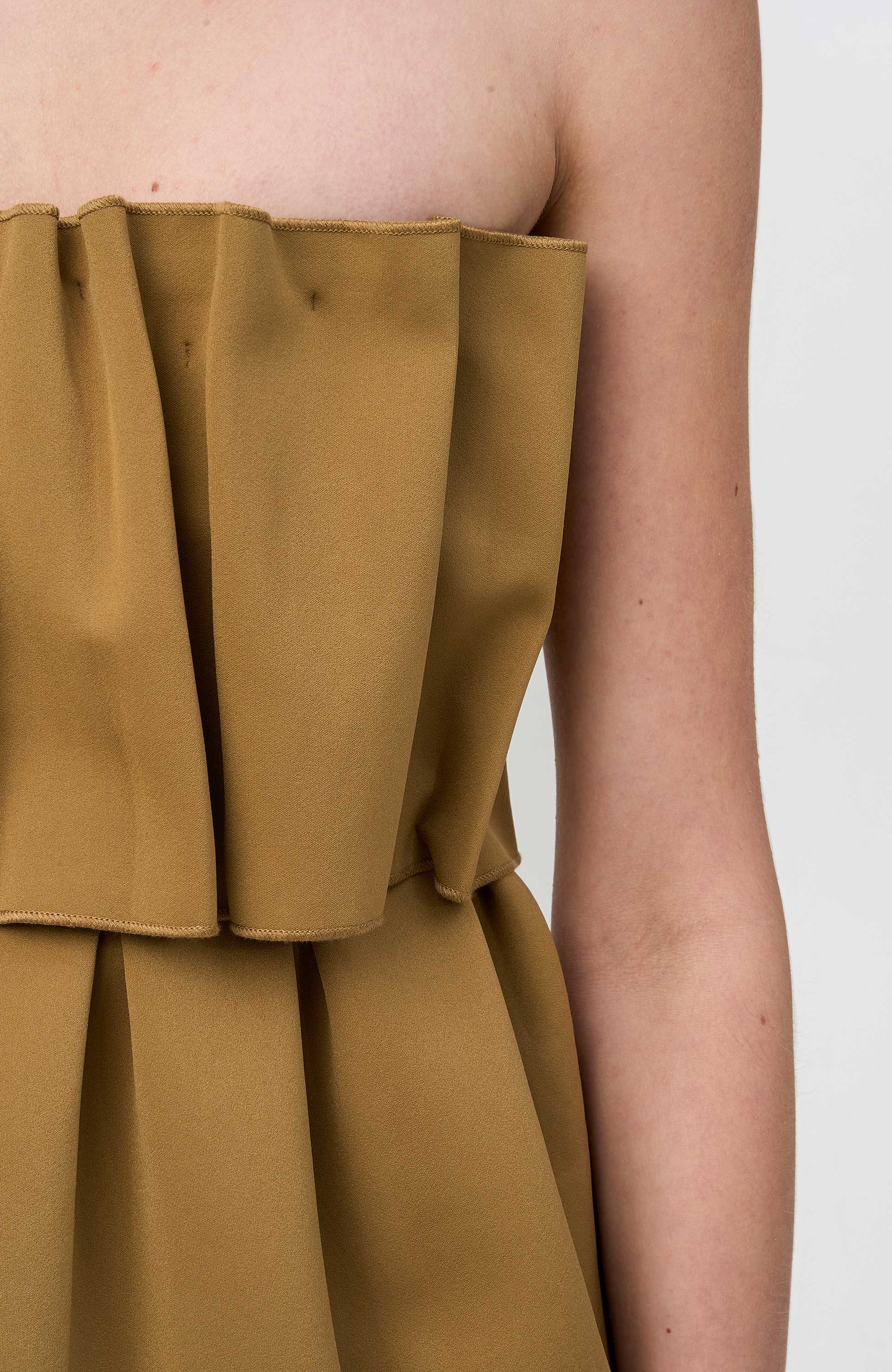 House of dagmar Beige Sculpted tube top image 6