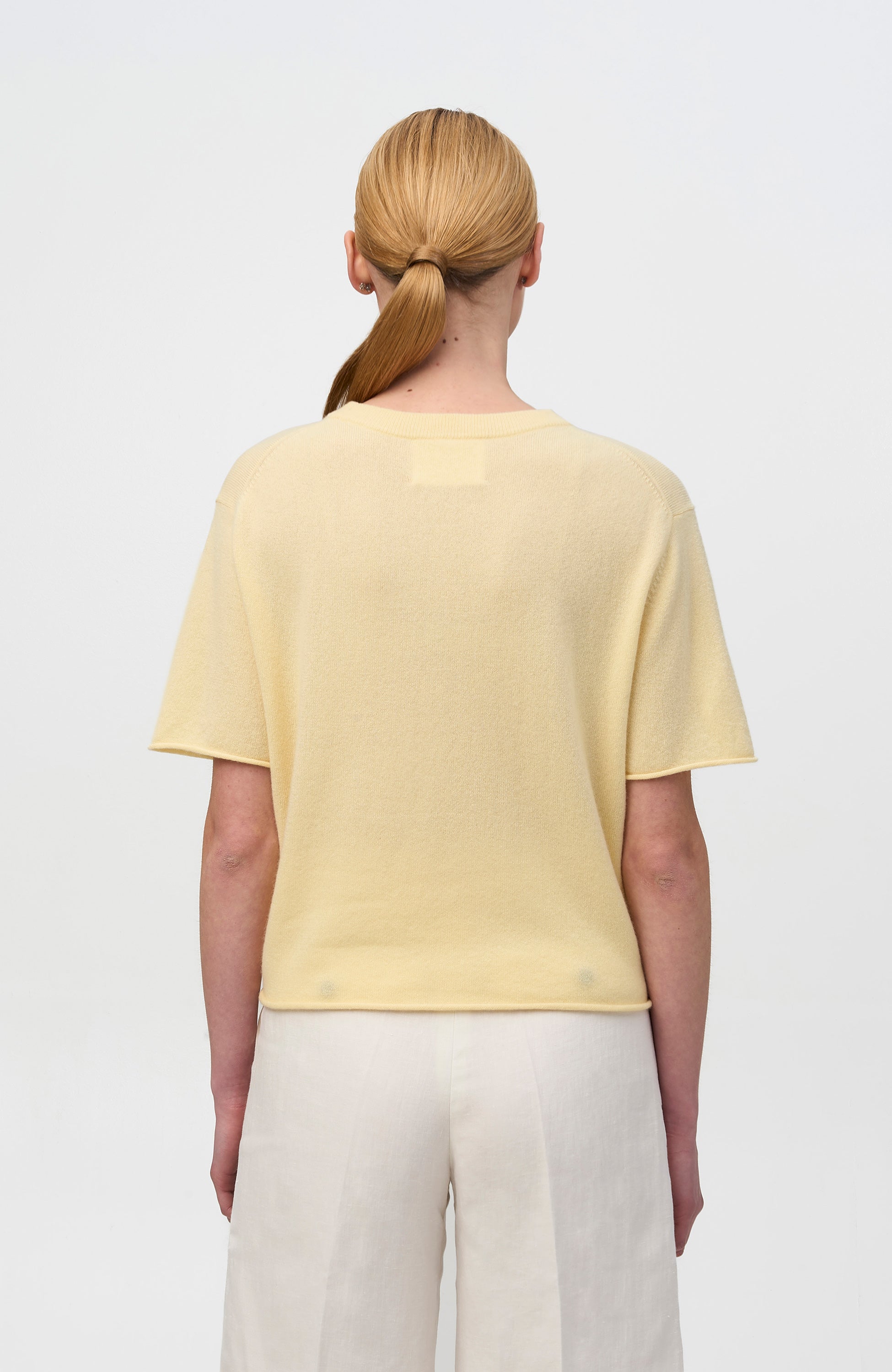 Lisa yang Yellow Relaxed-fit cashmere top cila tee image 4