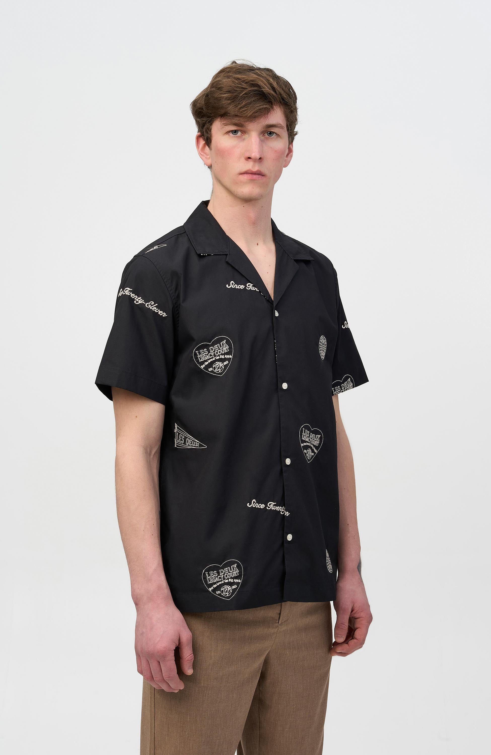 Les deux Black Short sleeve shirt hendrix aoe ss image 3