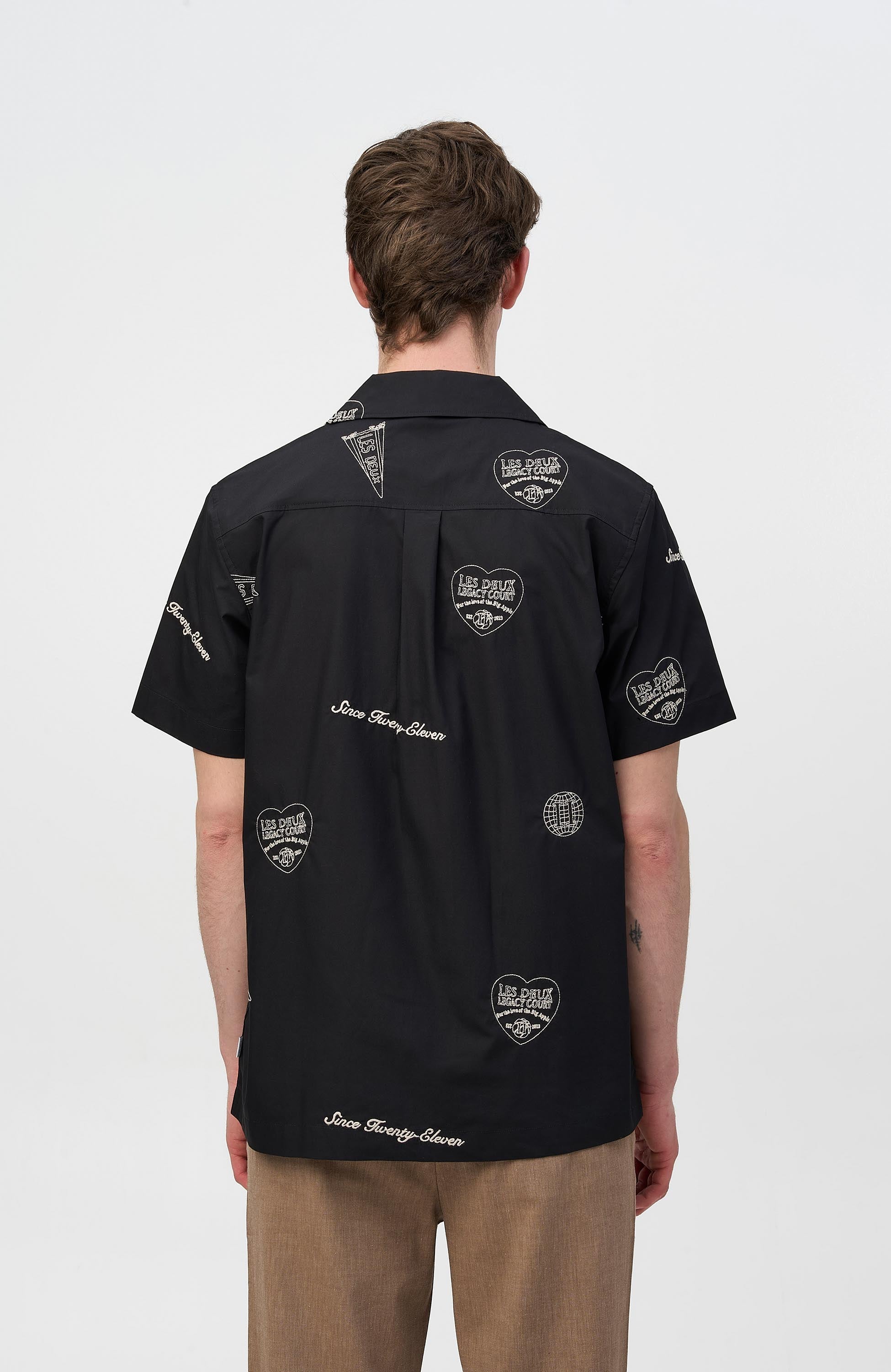 Les deux Black Short sleeve shirt hendrix aoe ss image 4