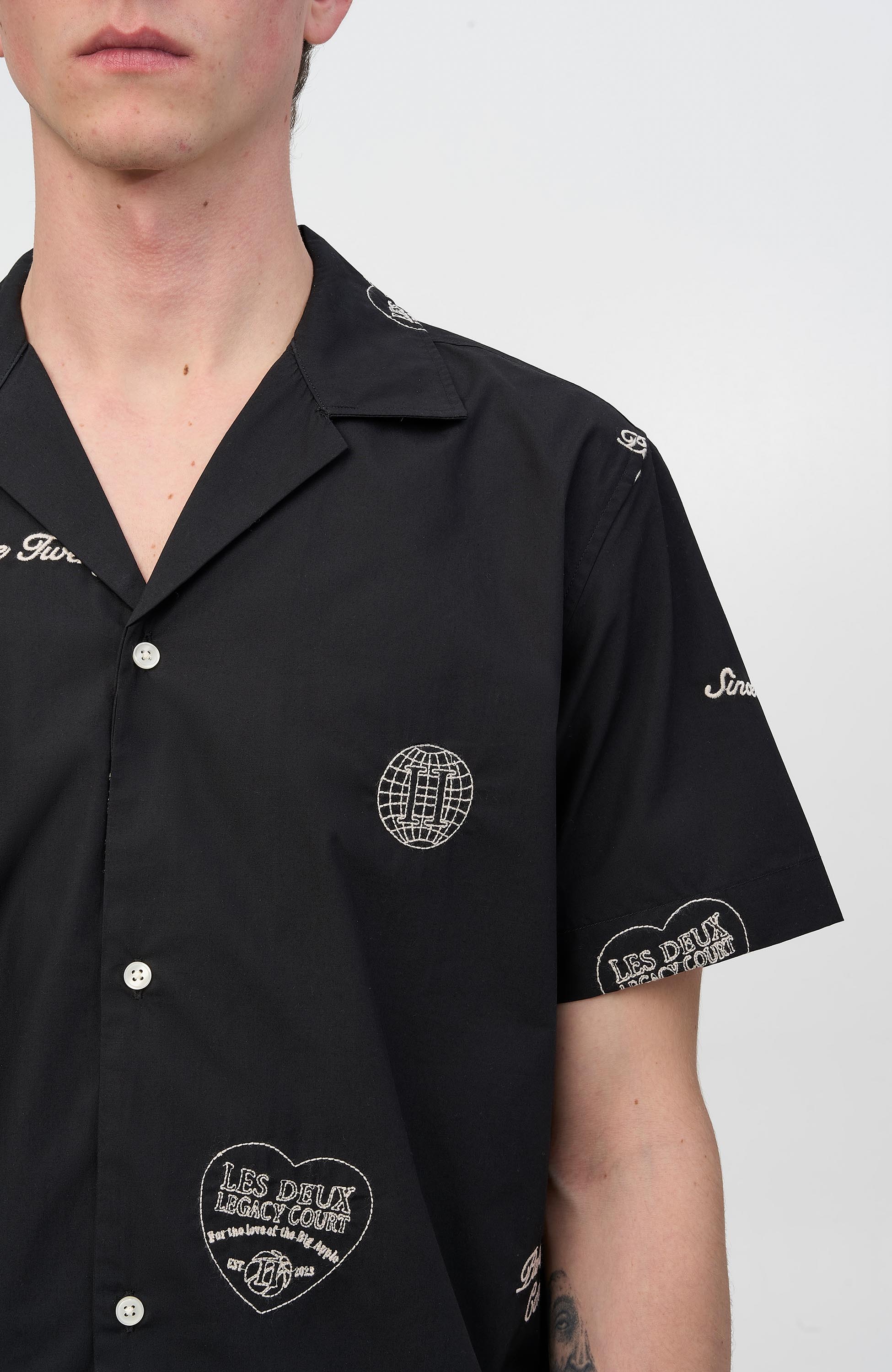 Les deux Black Short sleeve shirt hendrix aoe ss image 5