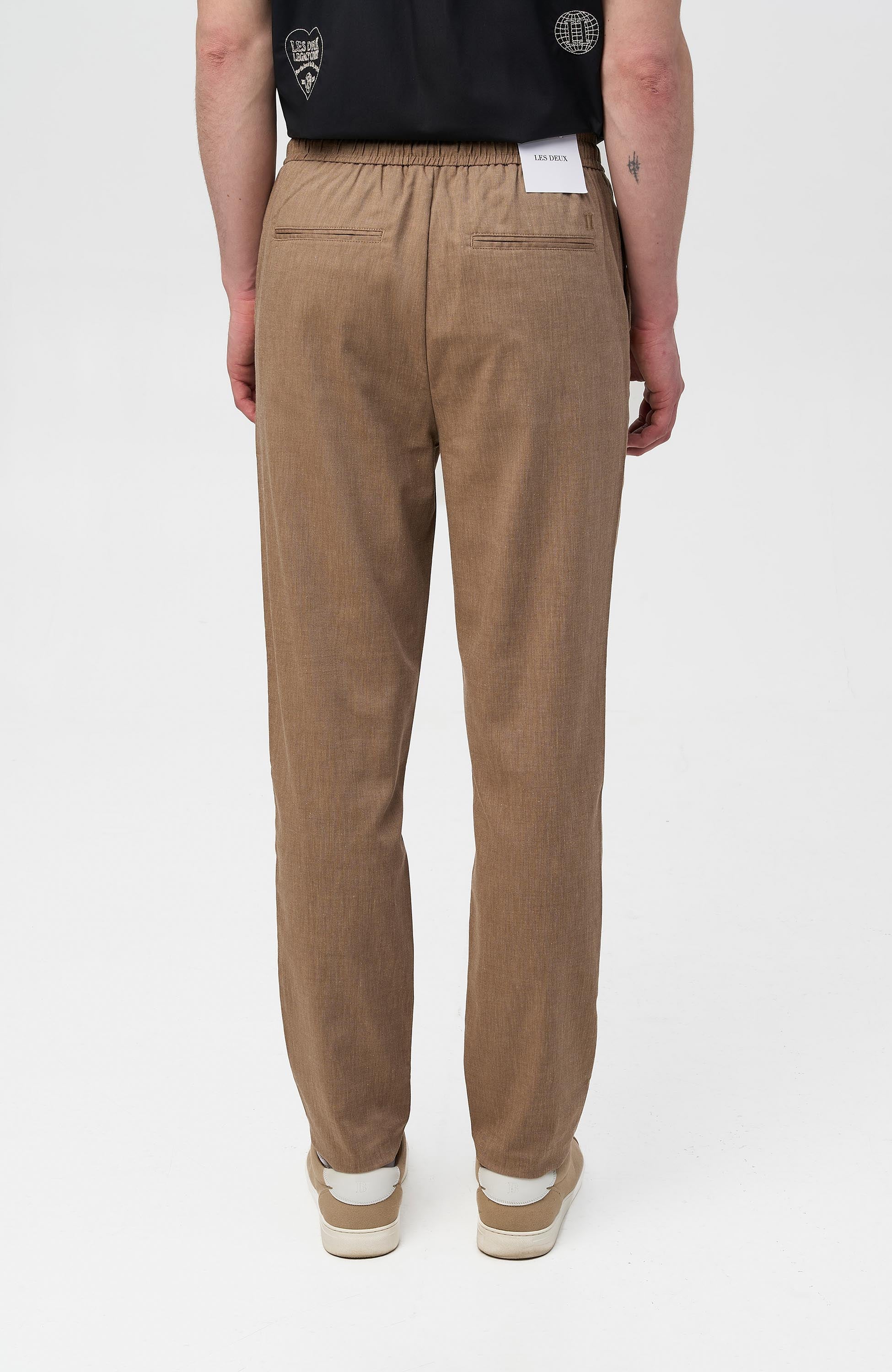 Les deux Neutral Tapered slub drawstring pants como image 5