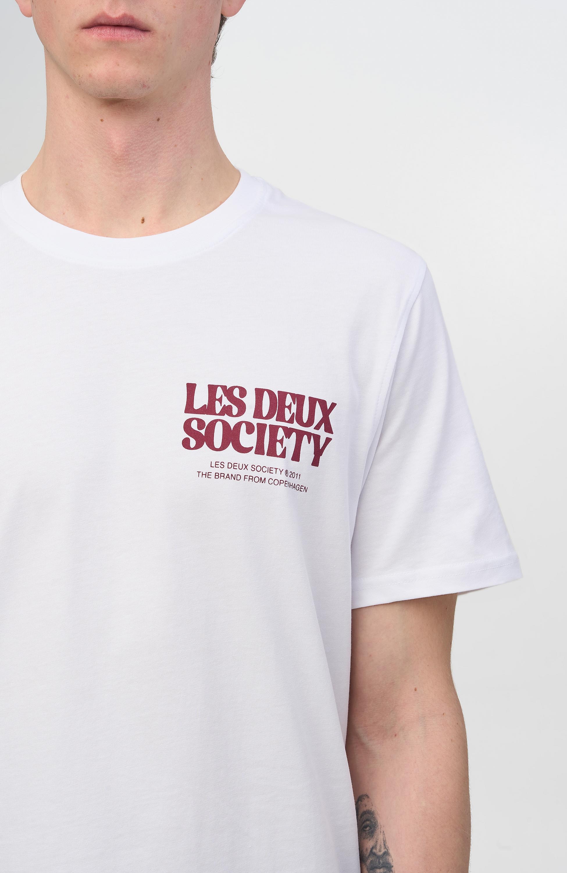 Les deux White Regular fit t-shirt society image 4
