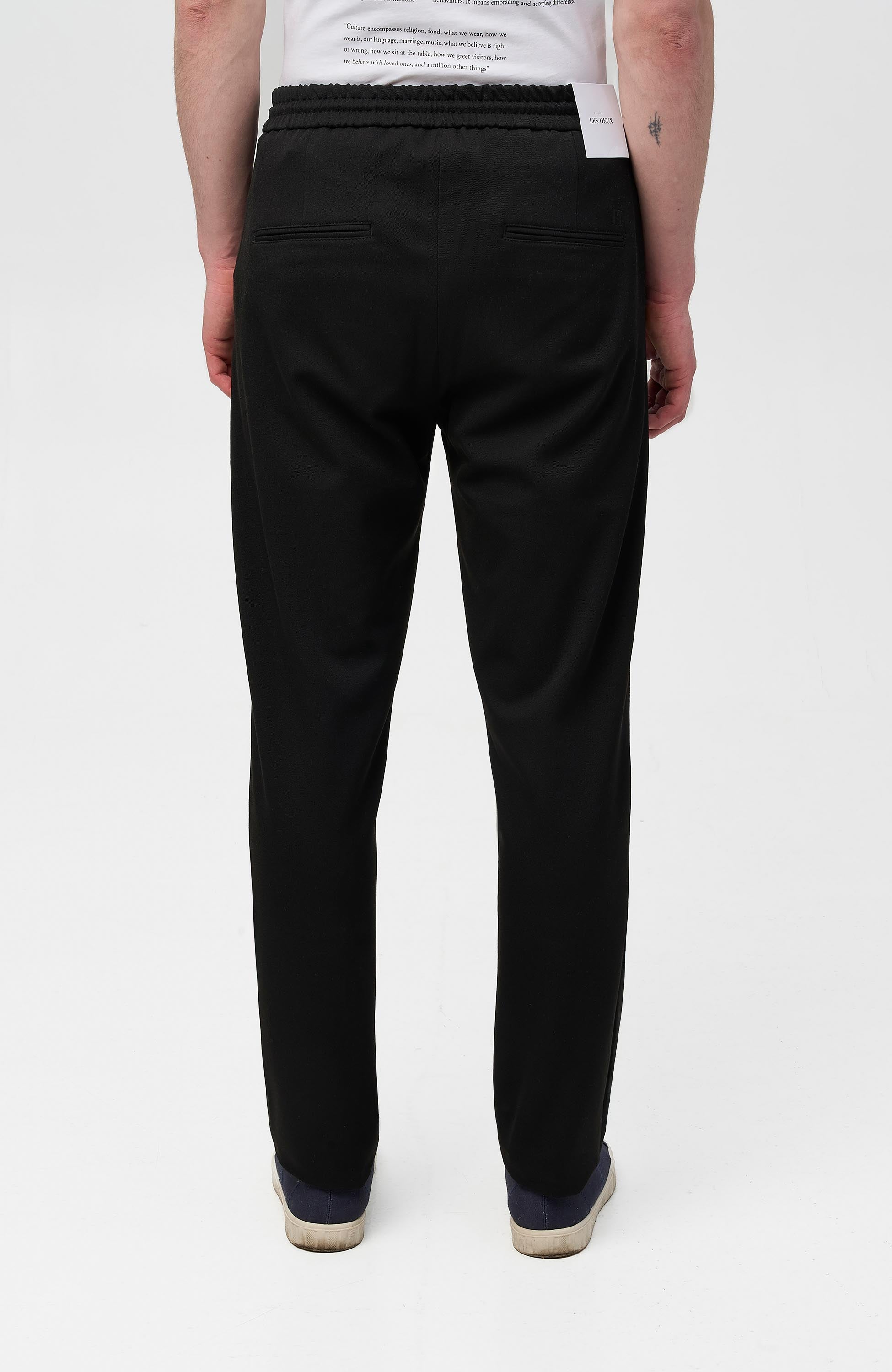 Les deux Black Tapered drawstring pants como image 4
