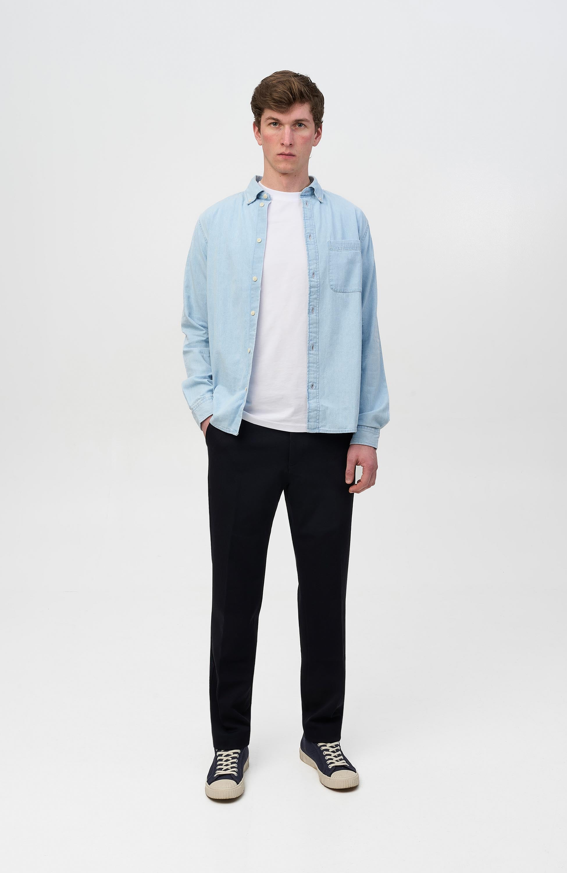 Les deux Blue Denim shirt kash image 7