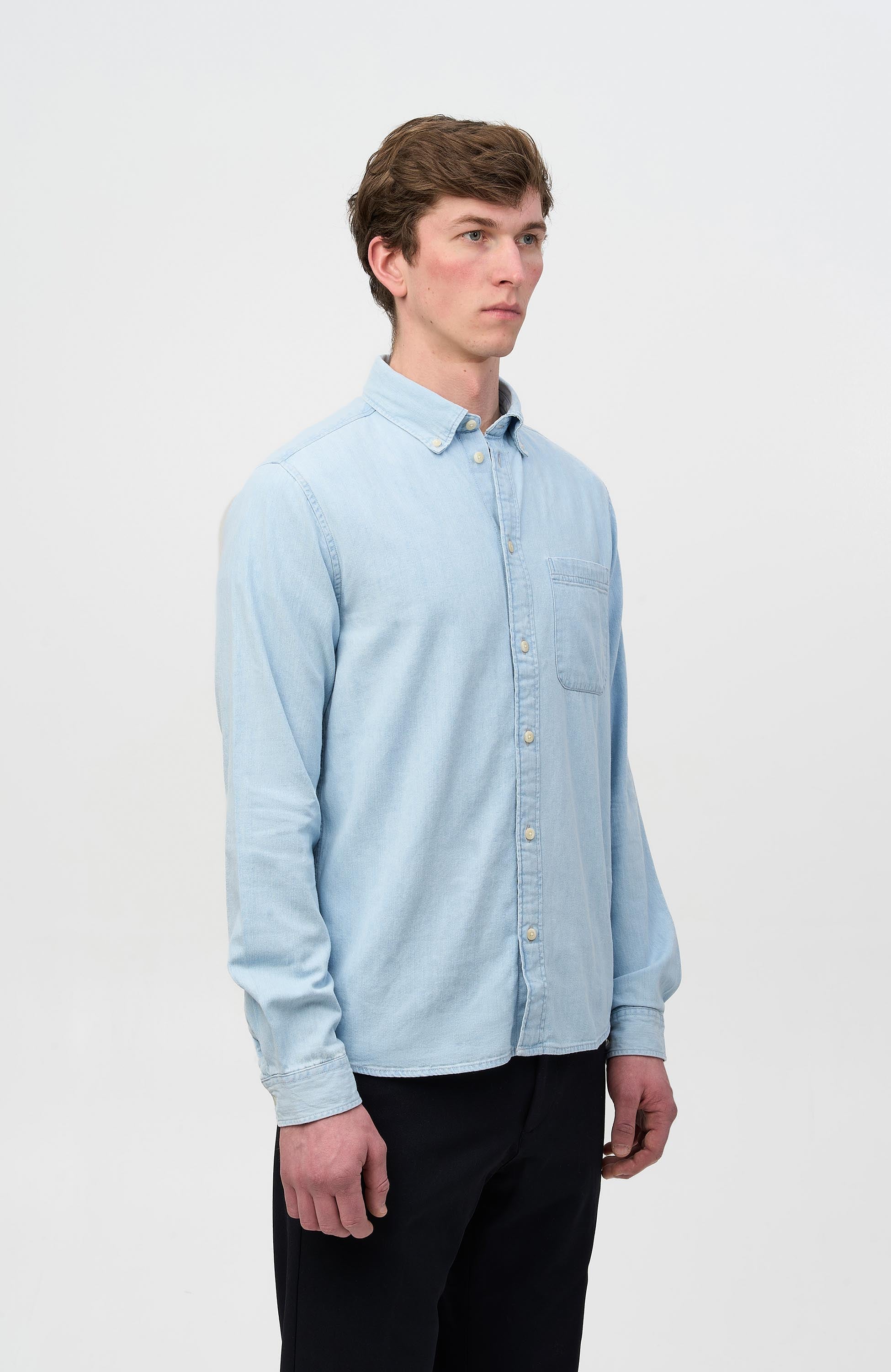 Les deux Blue Denim shirt kash image 3