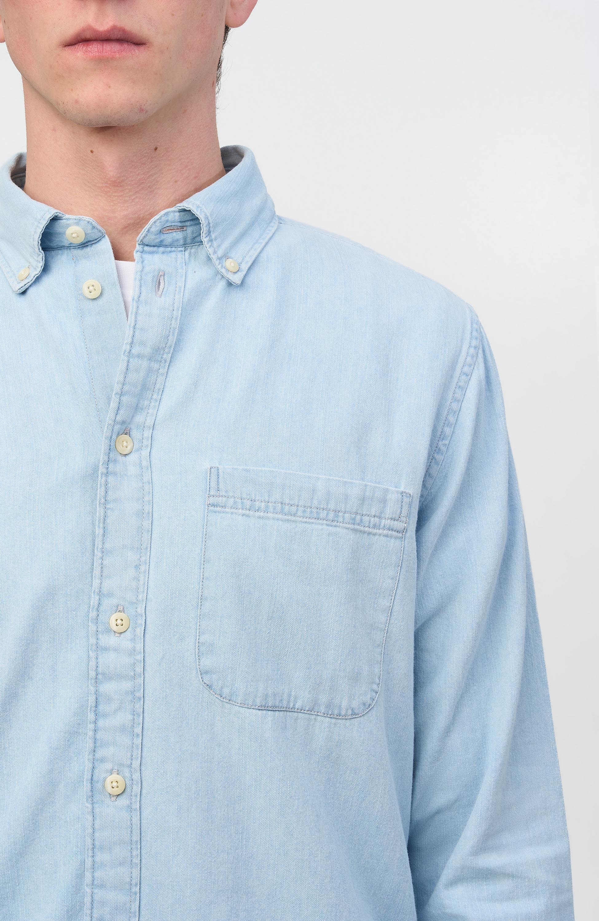 Les deux Blue Denim shirt kash image 5