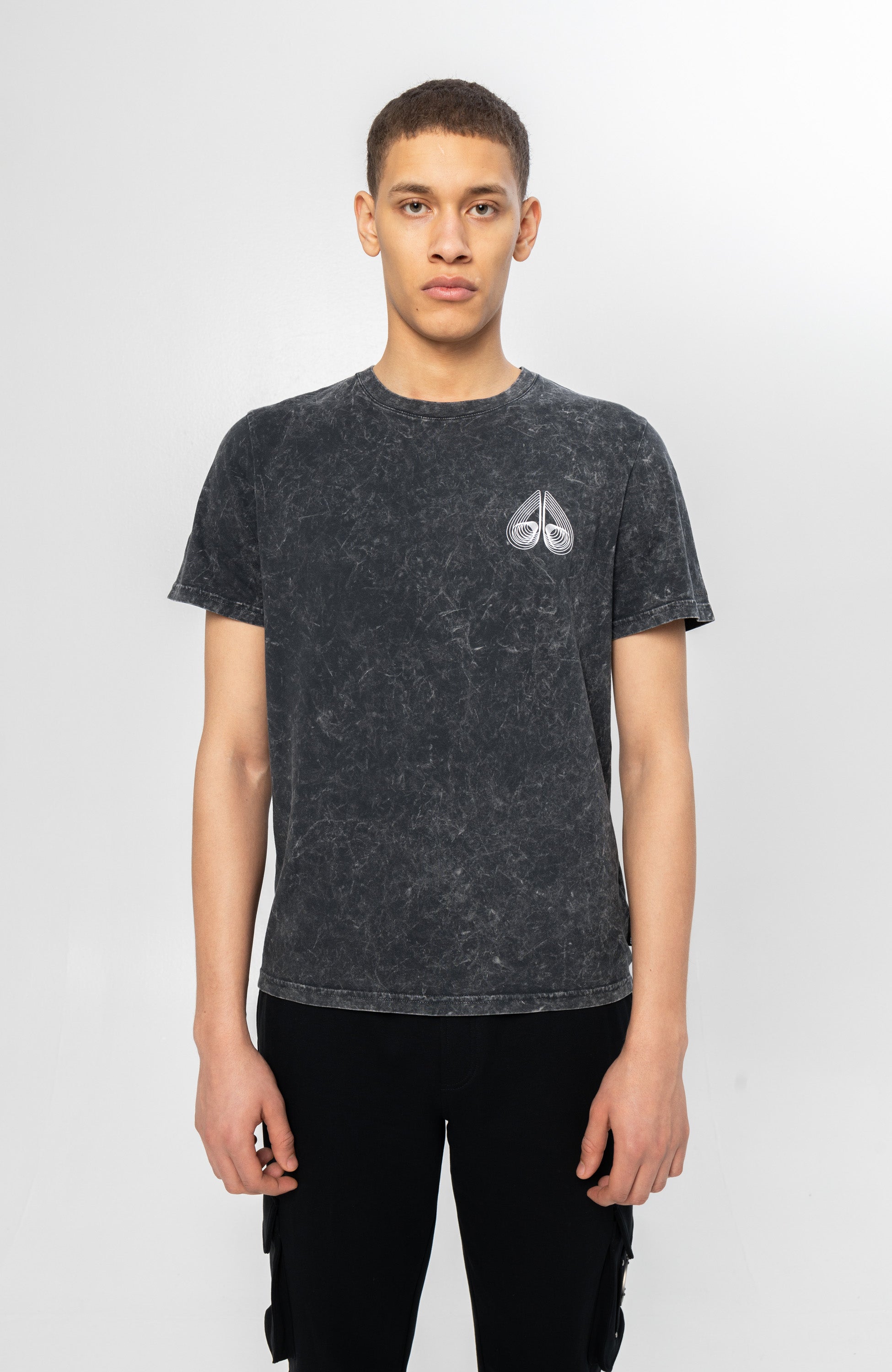 Bawełniany t-shirt z efektem sprania PHILIPPE