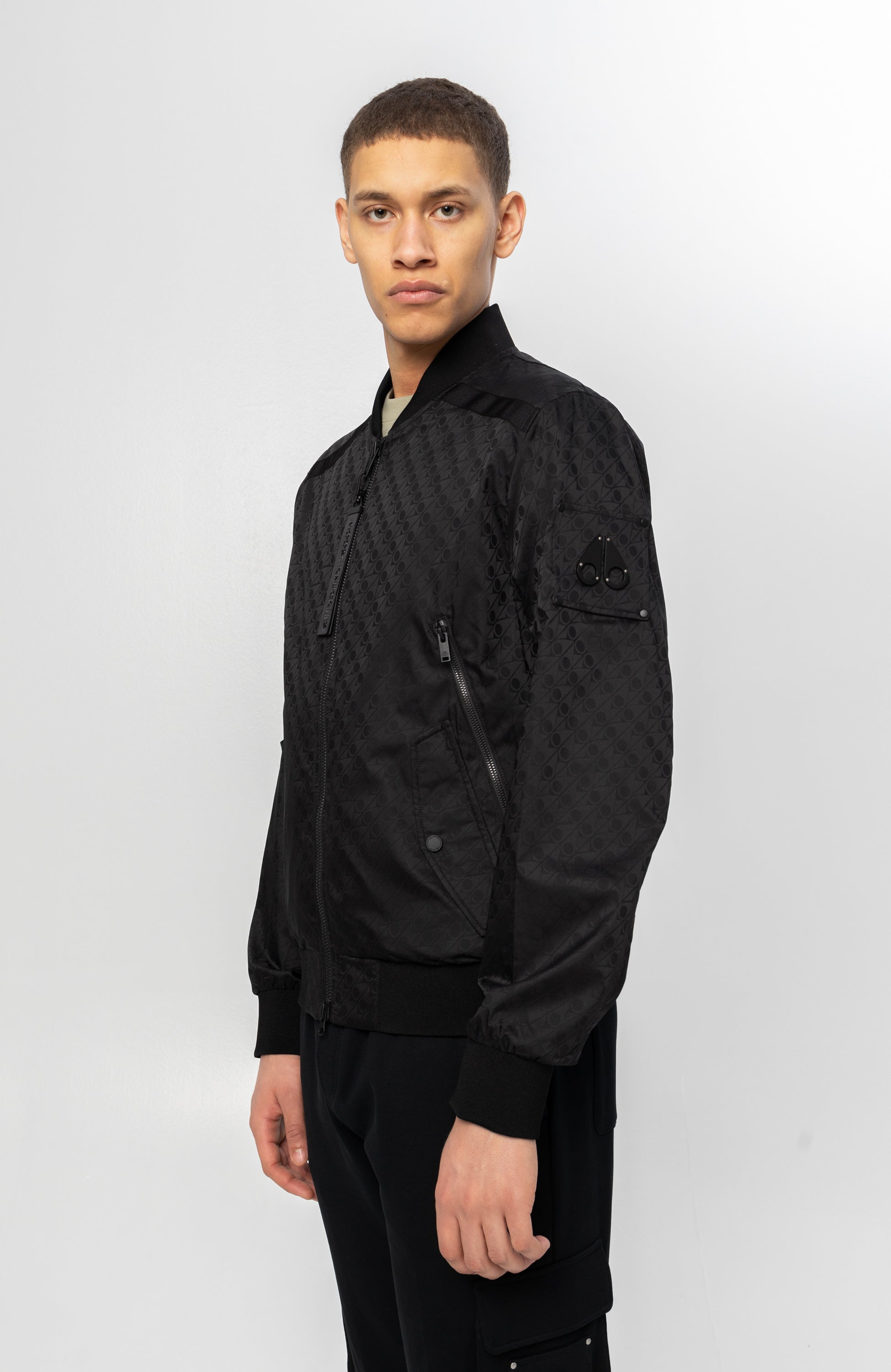 Moose knuckles Black Logomustriga bomber courville image 3