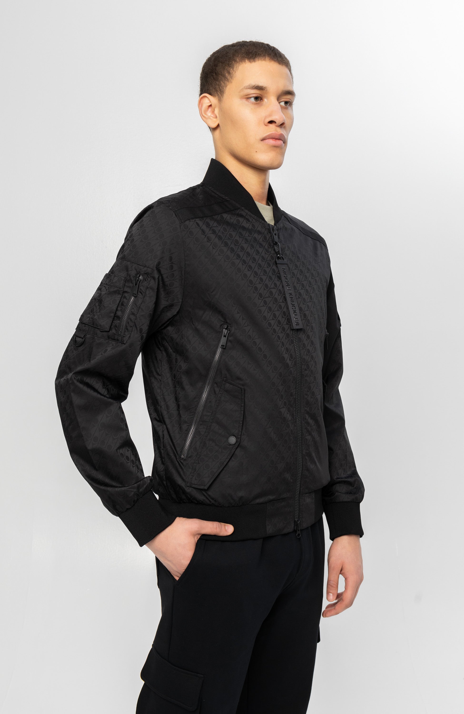 Moose knuckles Black Logomustriga bomber courville image 4