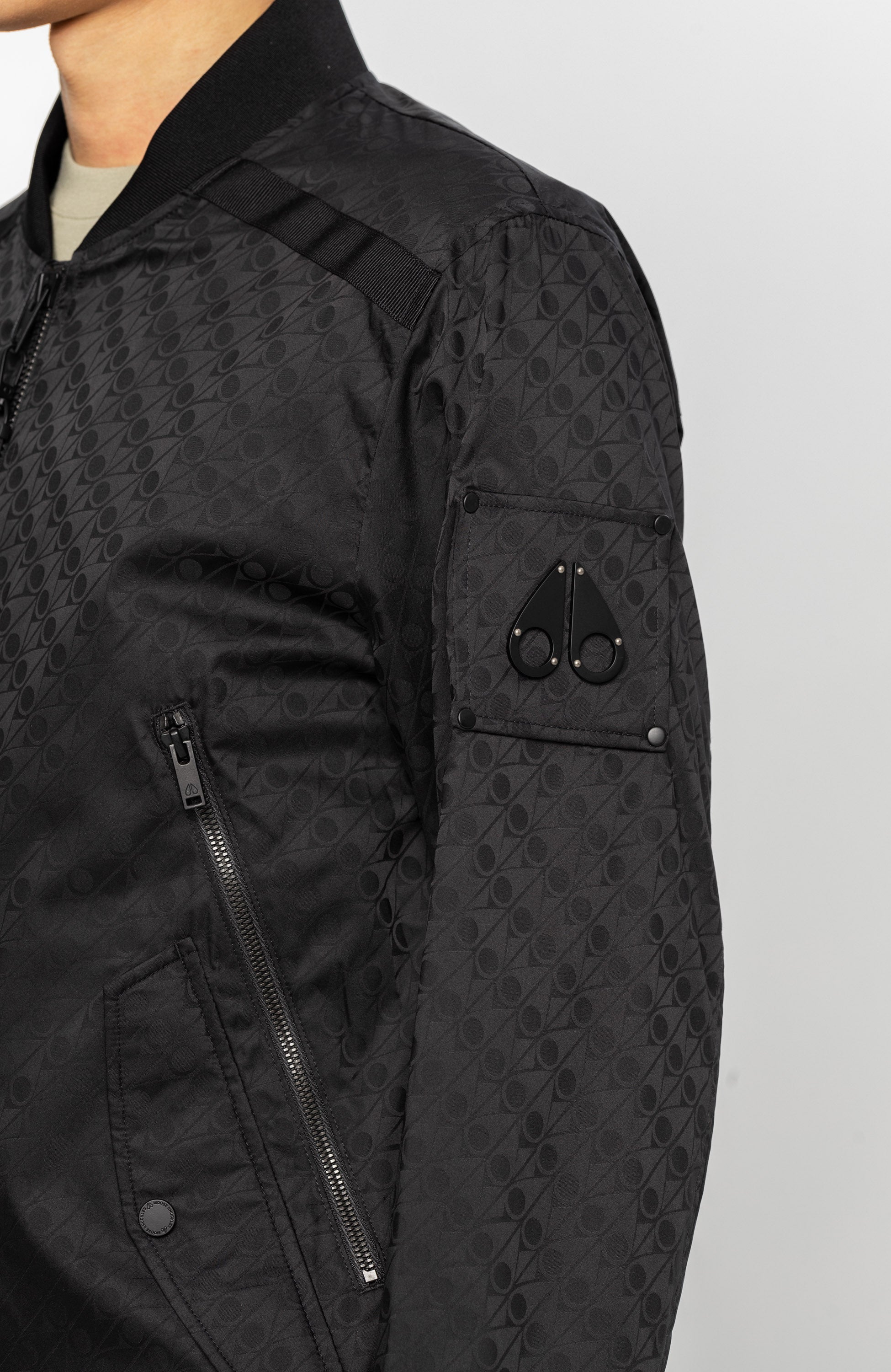 Moose knuckles Black Logomustriga bomber courville image 6
