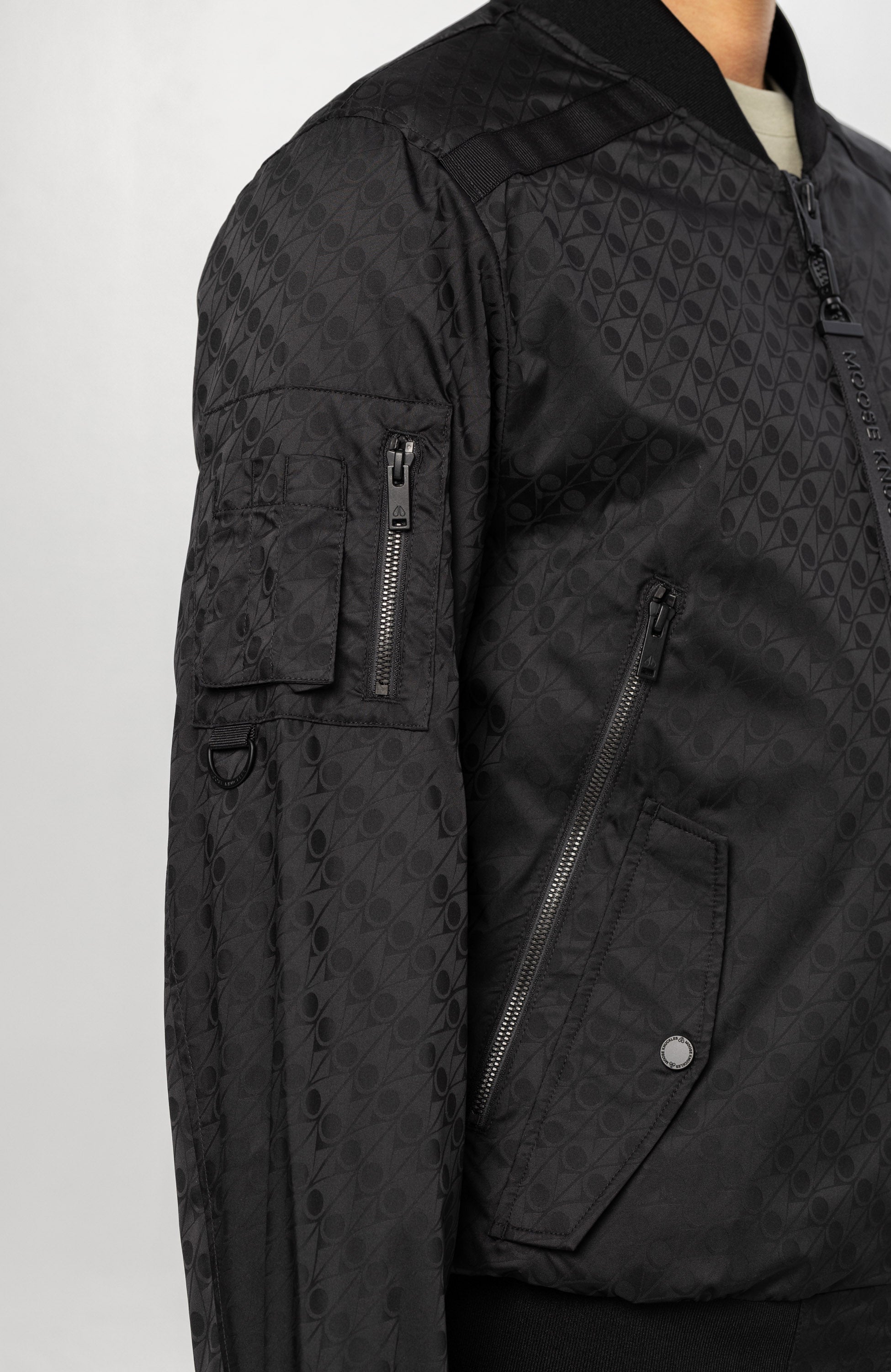 Moose knuckles Black Logomustriga bomber courville image 7