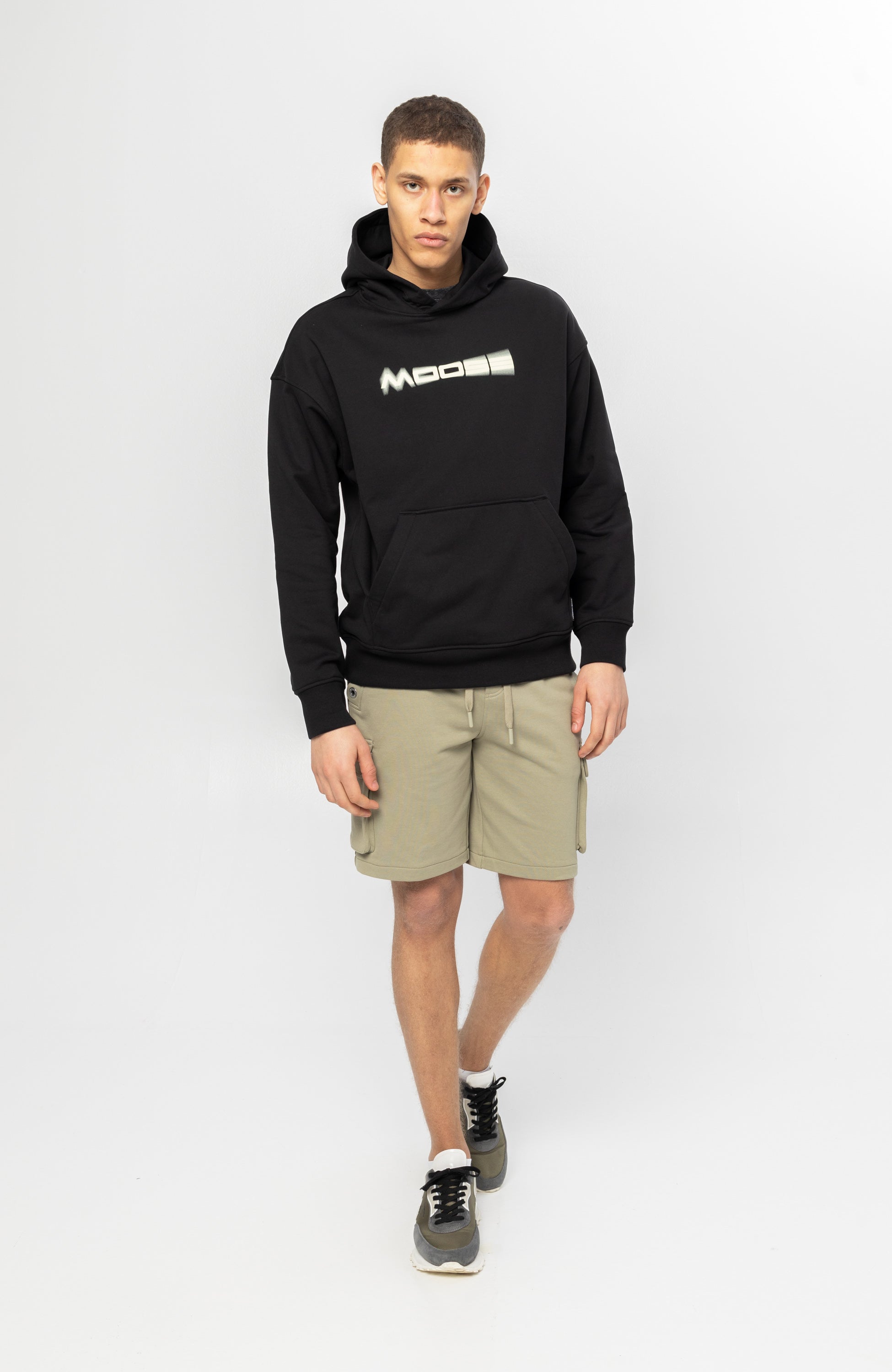 Graphic-pattern hoodie DAMIEN