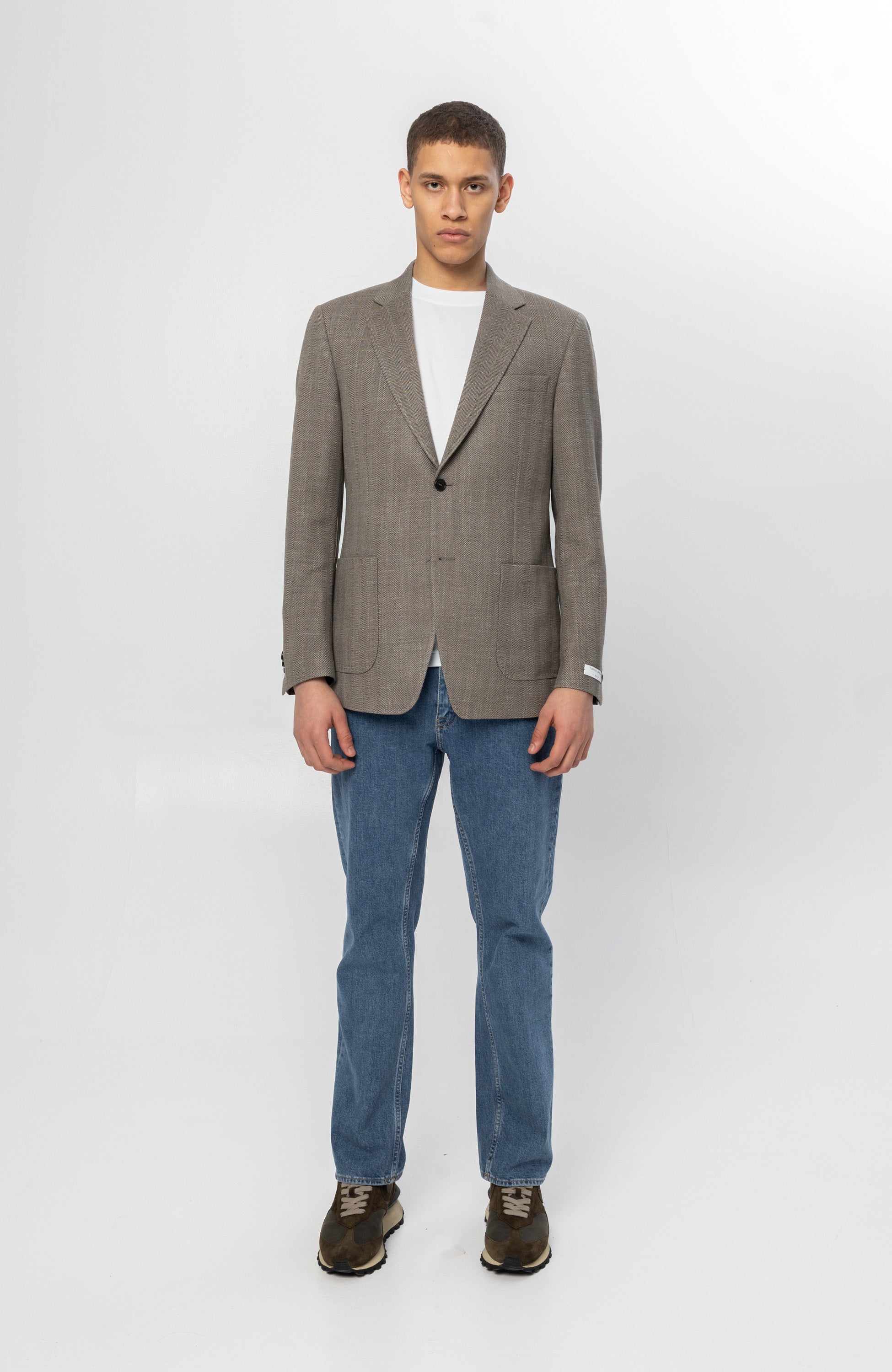 Tiger of sweden Beige Casualowa marynarka z mieszanki wełny justin hl image 9